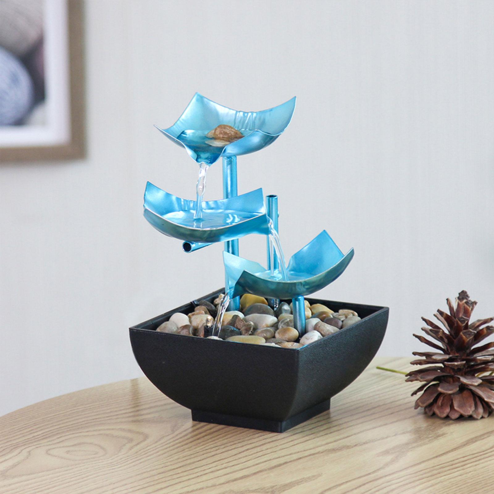 Indoor Desk Waterfall Indoor Living Room Tabletop Water Fountain with Lights