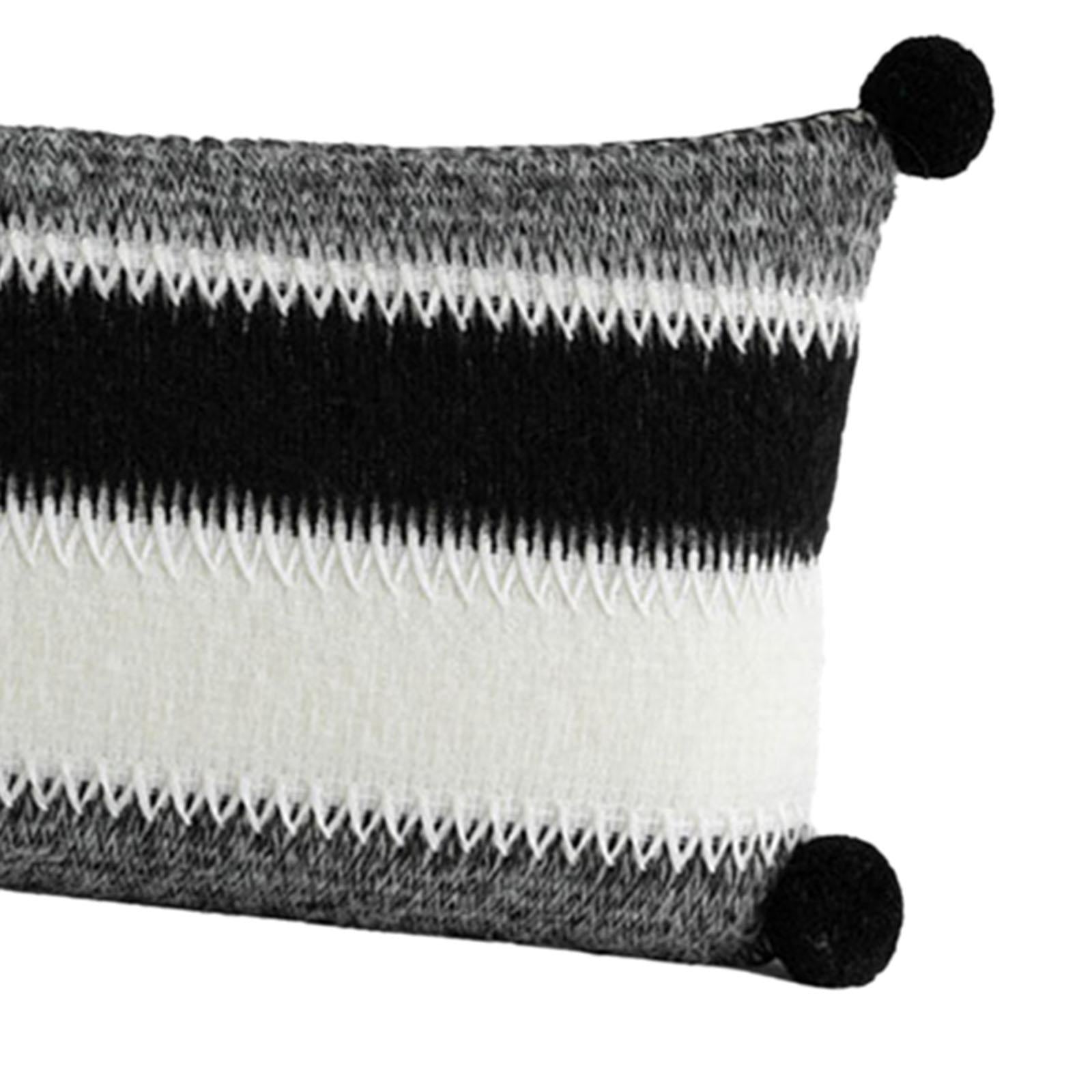 Striped Long Pillowcase Rectangle Modern Pillow Cover for Couch Bedroom Sofa