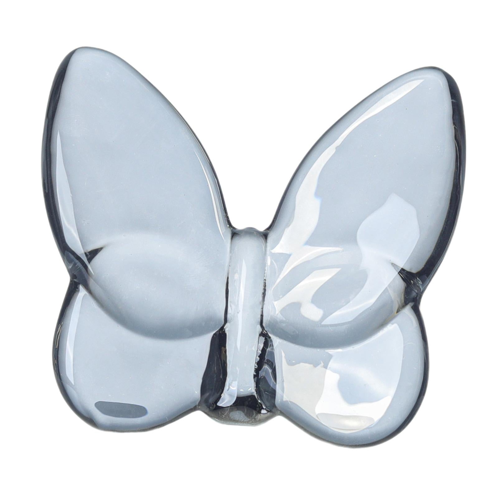 Crystal Butterfly Figurine Flying Butterfly Figurine for Living Room Bedroom big gray