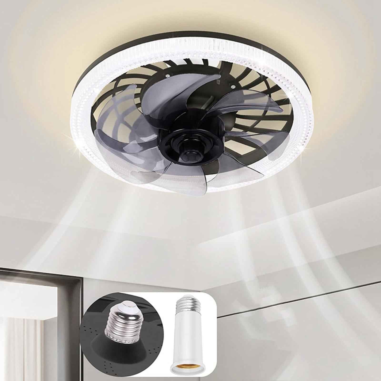 Ceiling Fan with Light Mute with Remote Fan Lamp for Office Home Dining Room Coffee