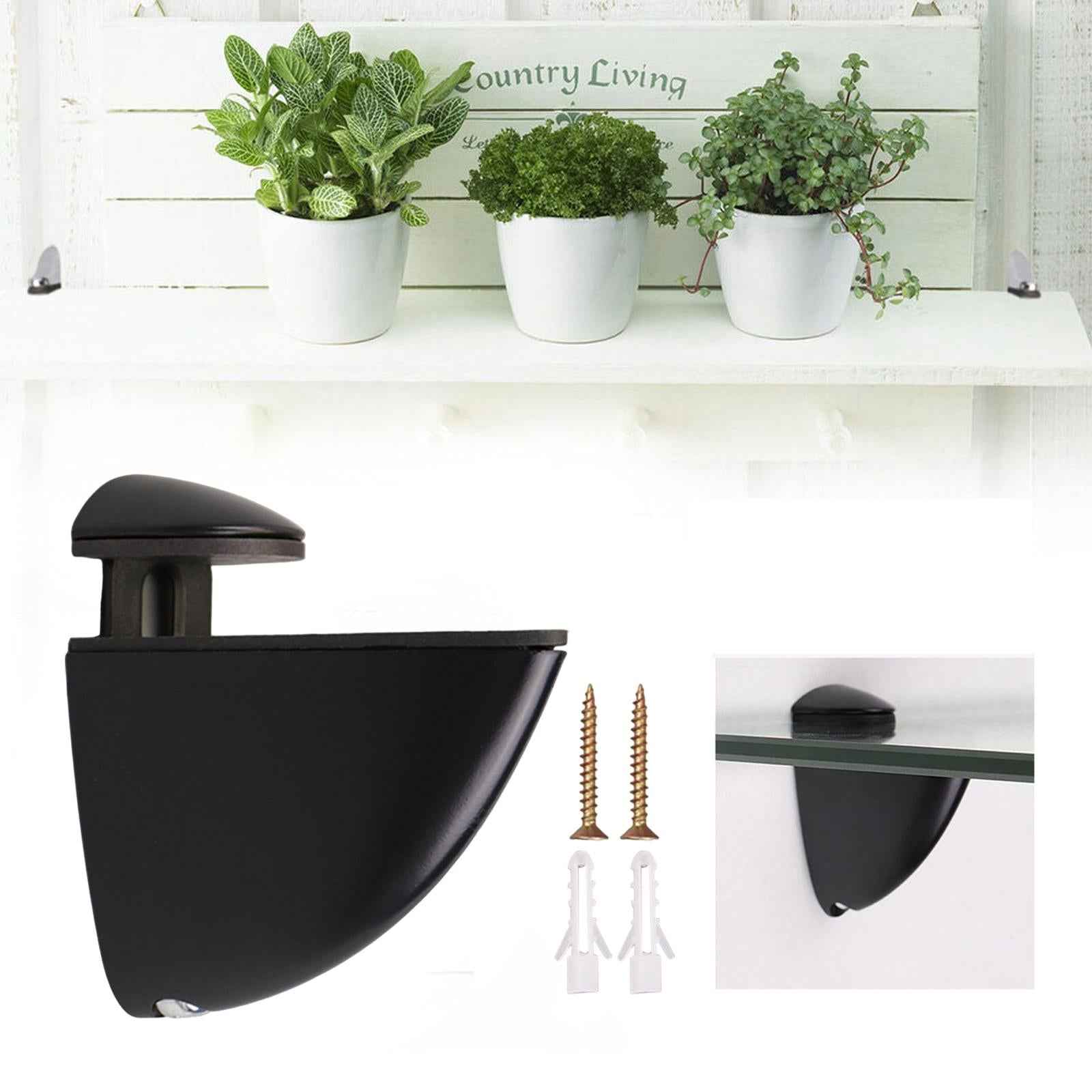 Wood Glass Shelf Bracket Glass Shelf Holder Support for Living Room Entrance S