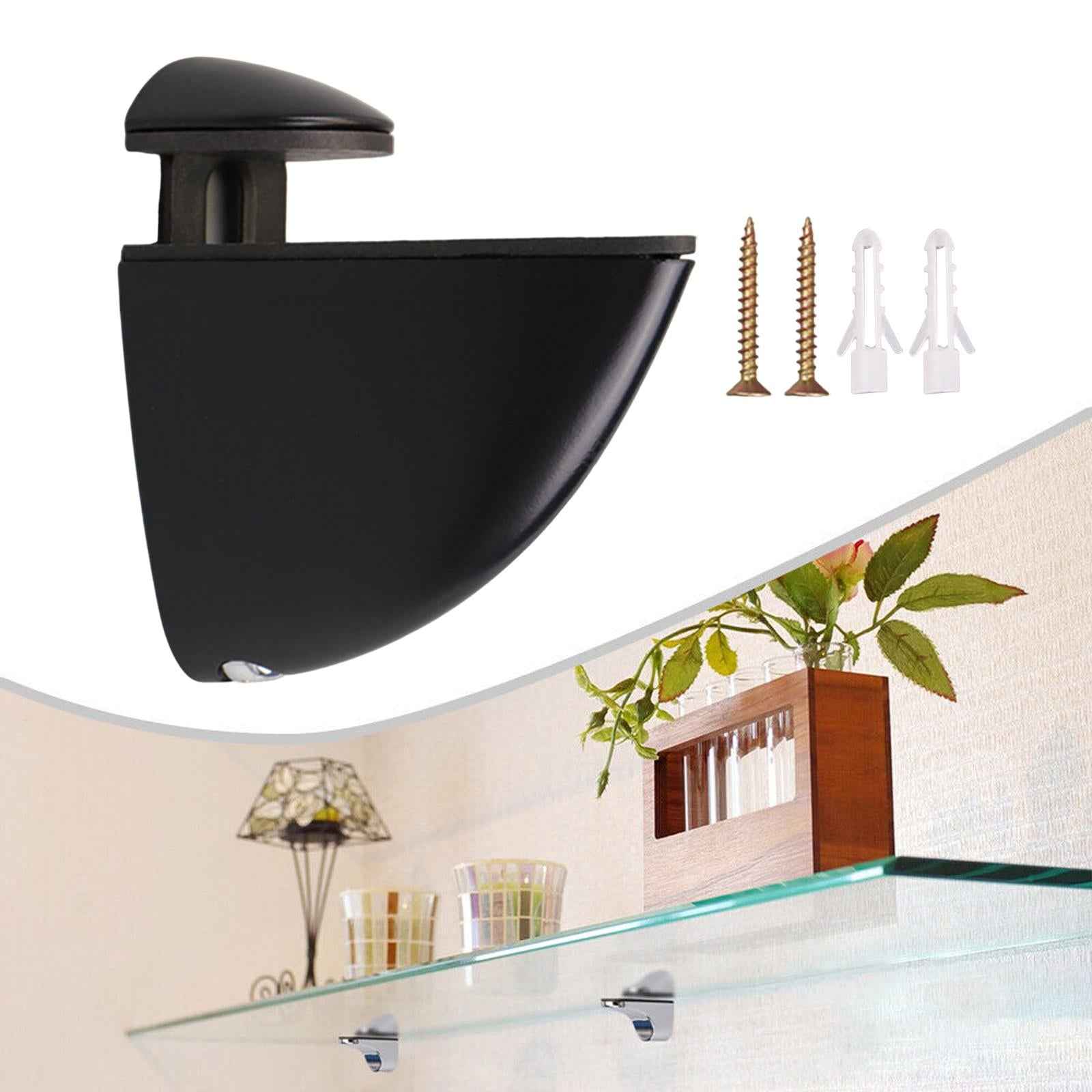 Wood Glass Shelf Bracket Glass Shelf Holder Support for Living Room Entrance S