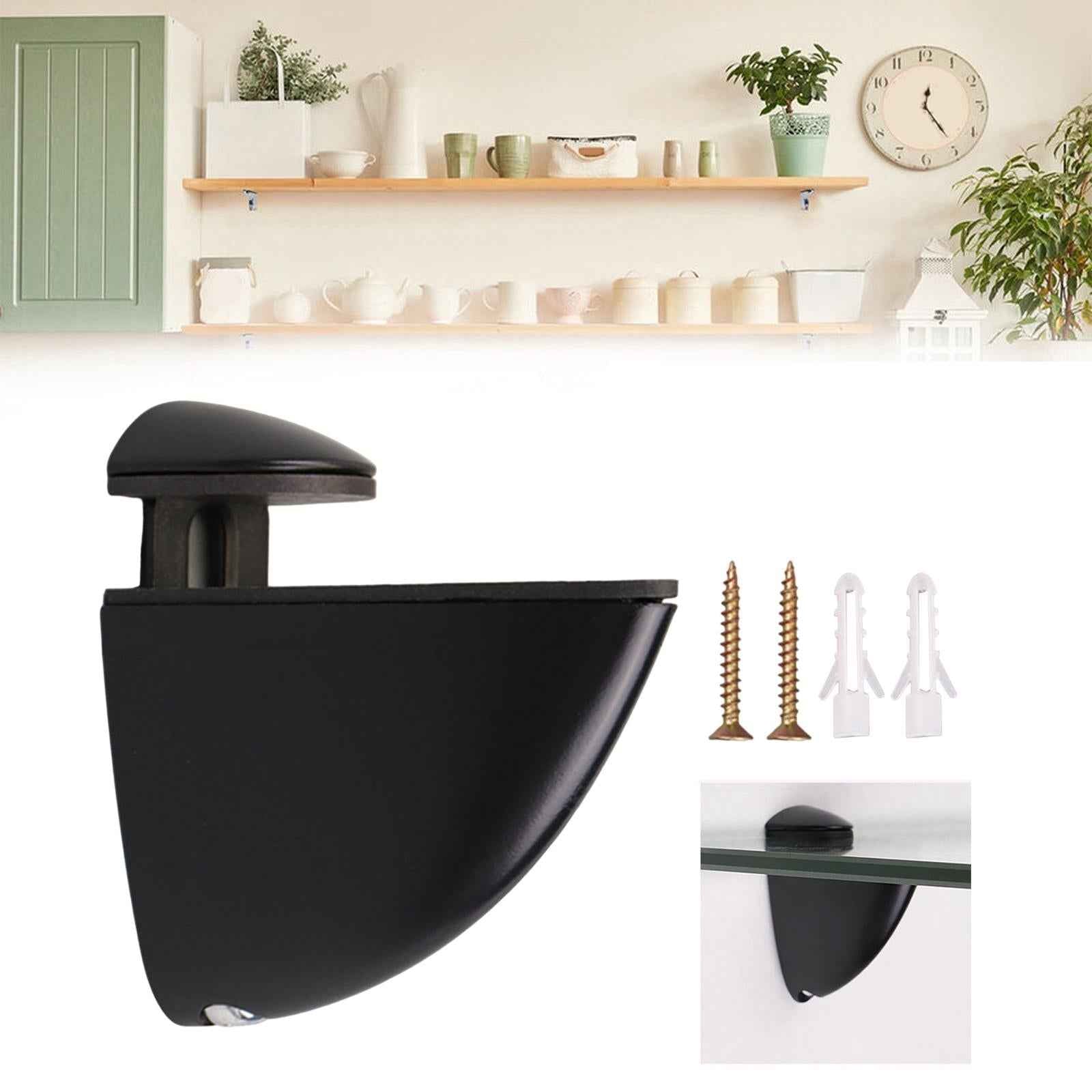 Wood Glass Shelf Bracket Glass Shelf Holder Support for Living Room Entrance S