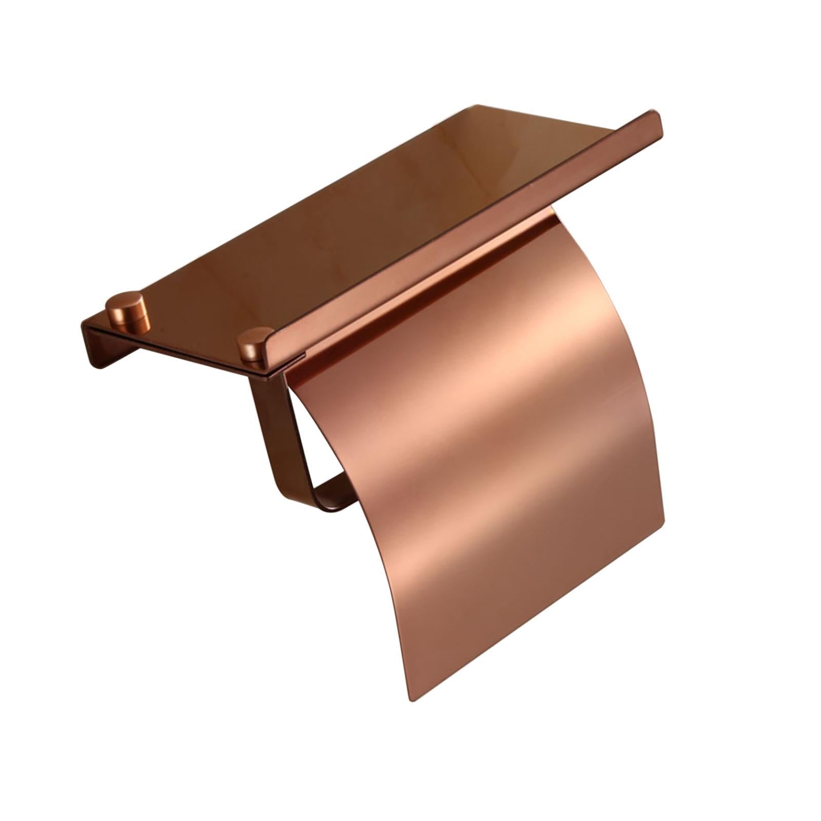Toilet Paper Holder Wall Mount Anti Splashing Water Toilet Paper Roll Holder rose gold
