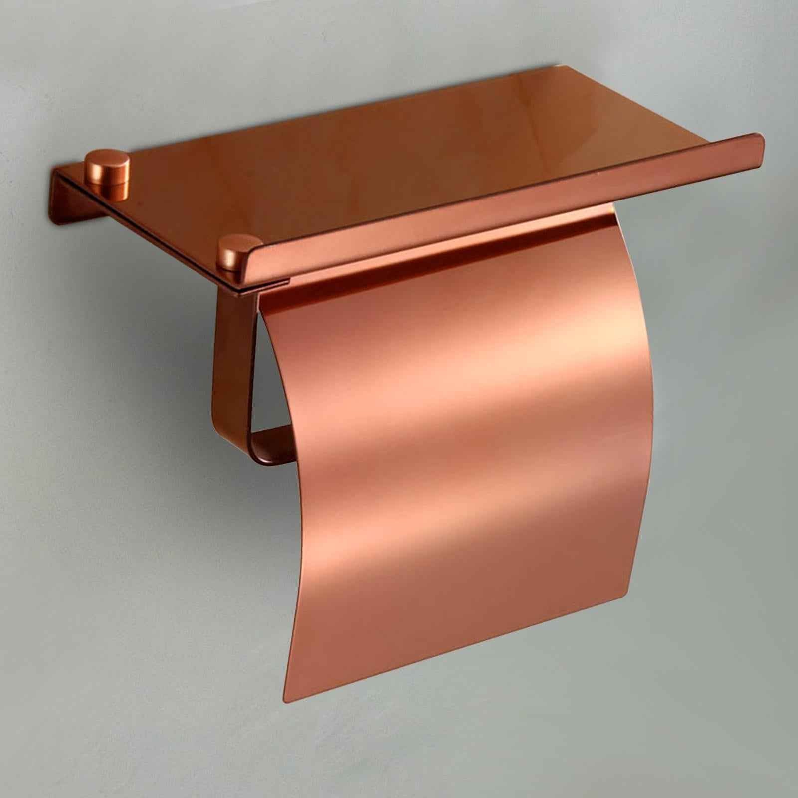 Toilet Paper Holder Wall Mount Anti Splashing Water Toilet Paper Roll Holder rose gold