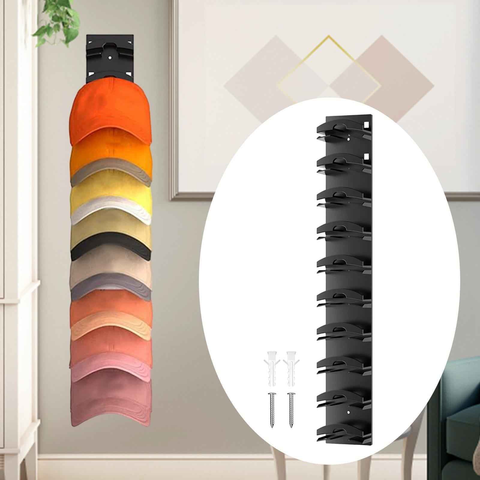 Baseball Caps Organizer Stand Cap Display Holder for Bedroom Closet Entrance Black