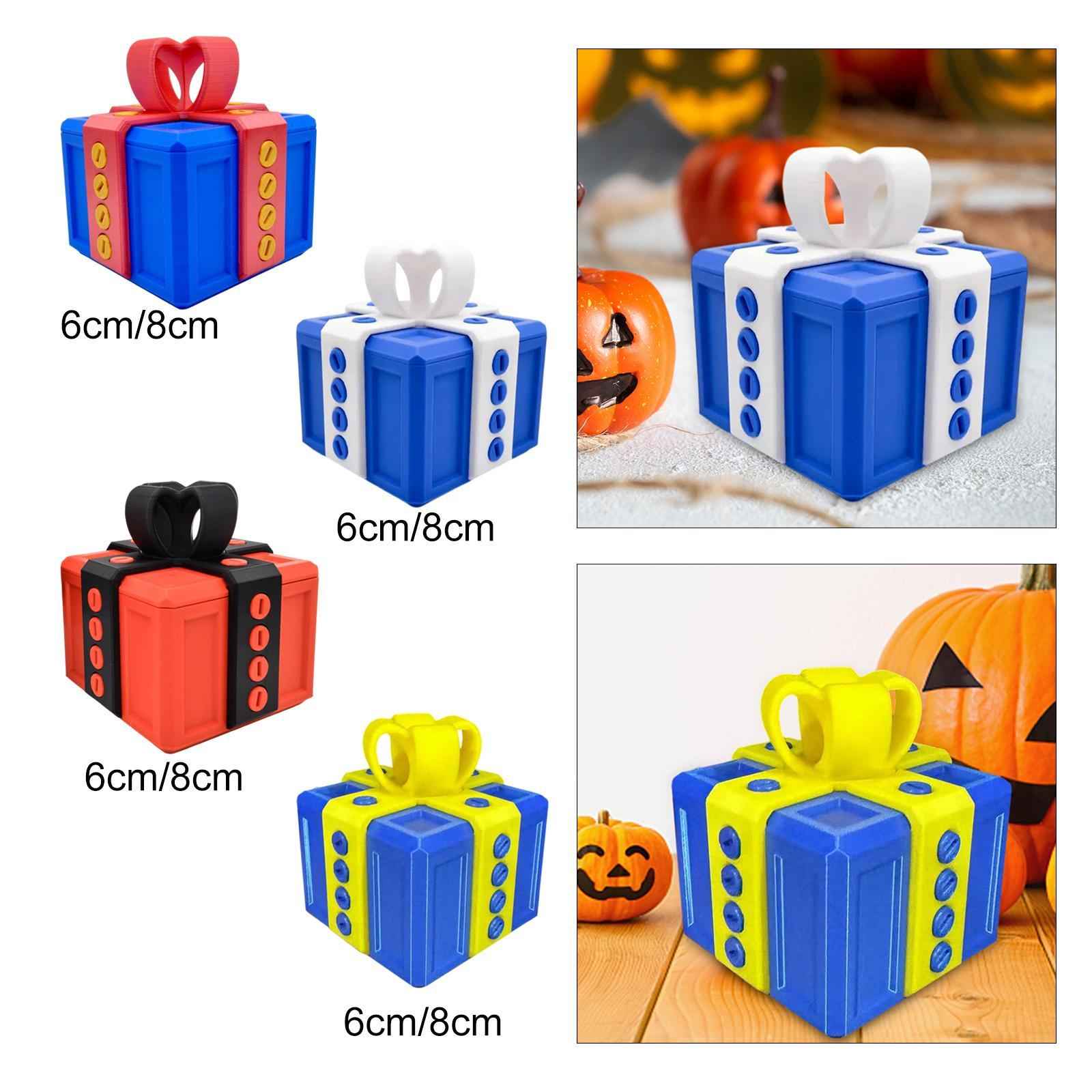 Annoying Gift Box with Screws Decorative Gift Box Storage Box Container Case Red 6cm