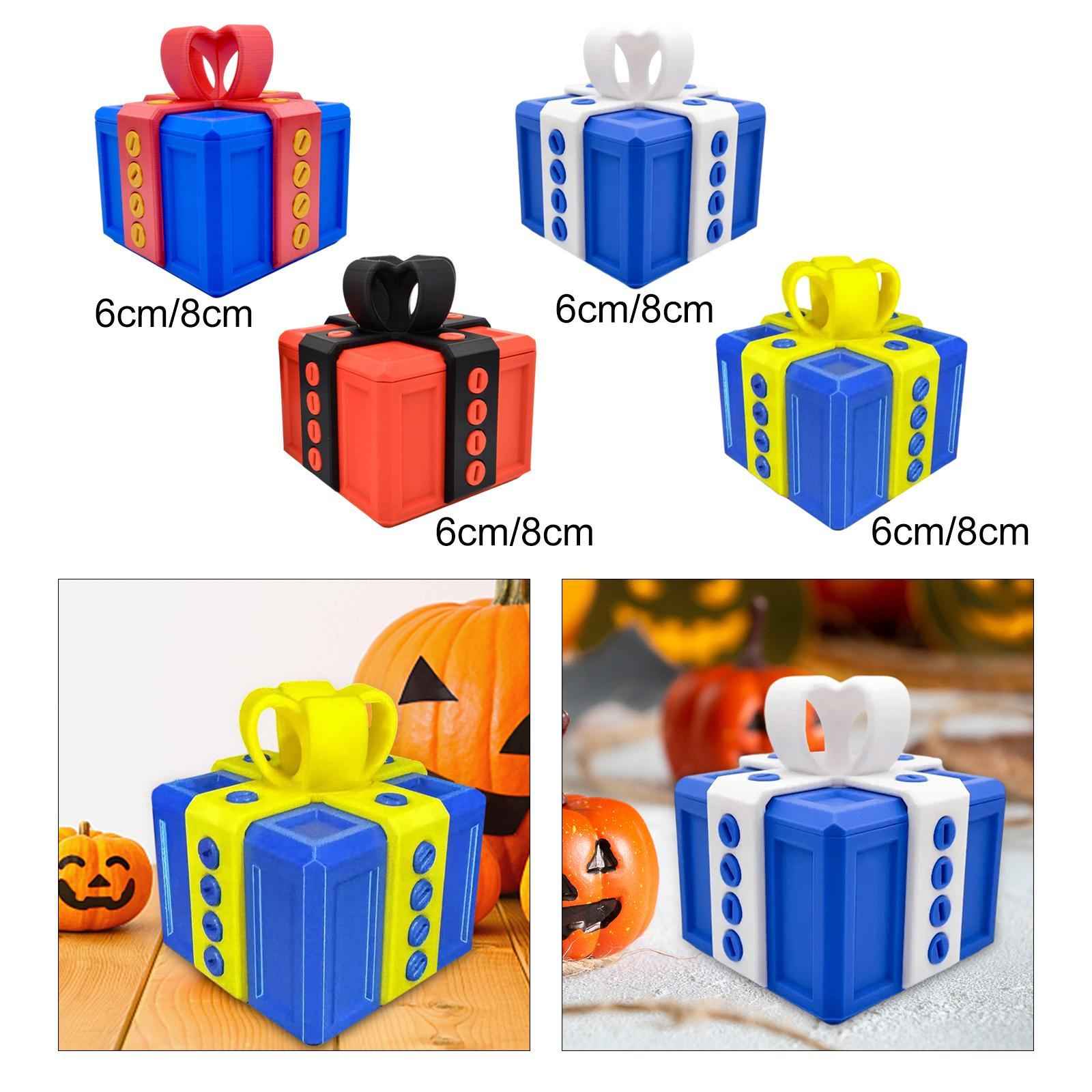 Annoying Gift Box with Screws Decorative Gift Box Storage Box Container Case Red 6cm