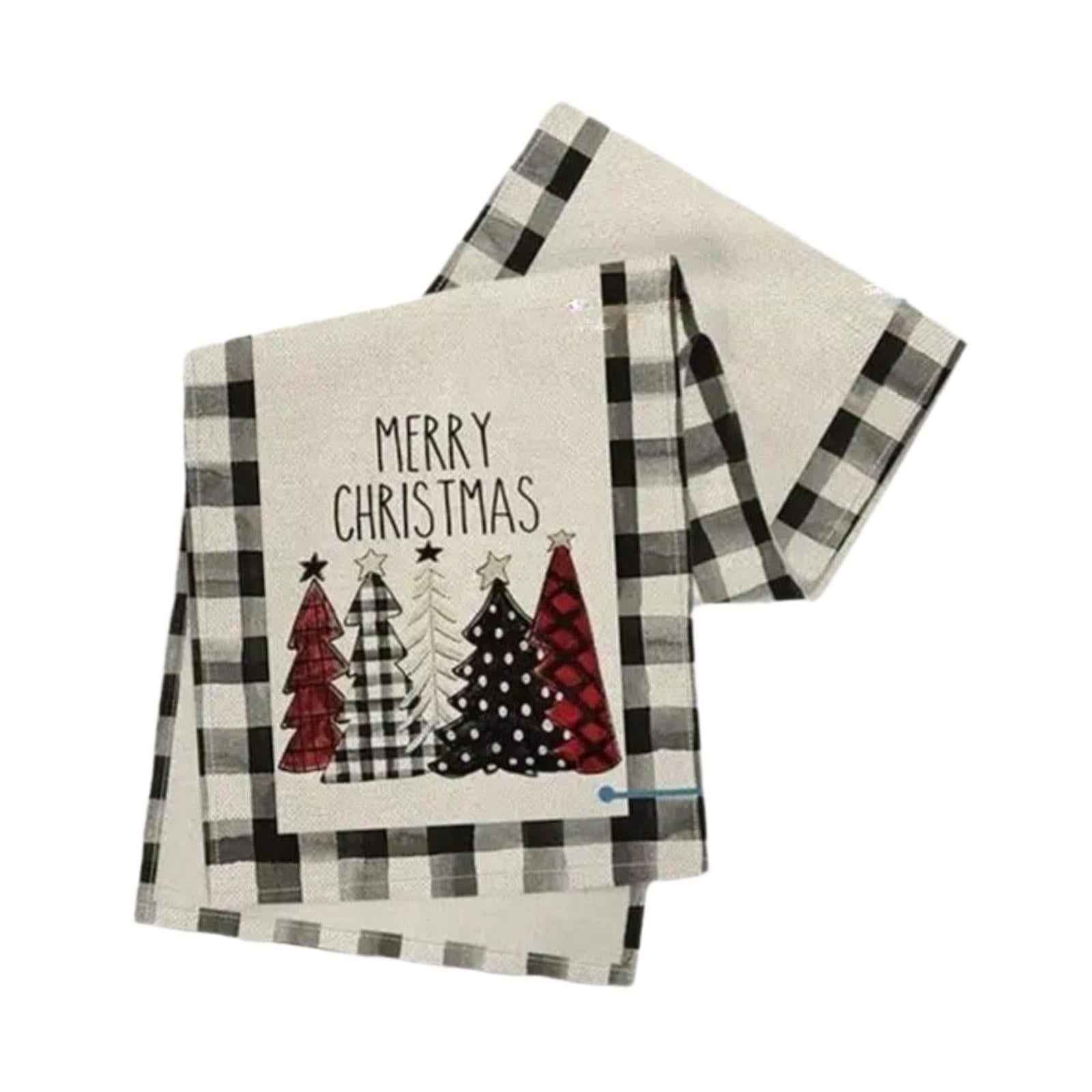 Halloween Table Runner 71 inch Long Rectangular Table Cover Xmas Table Cloth Xmas Trees Pattern
