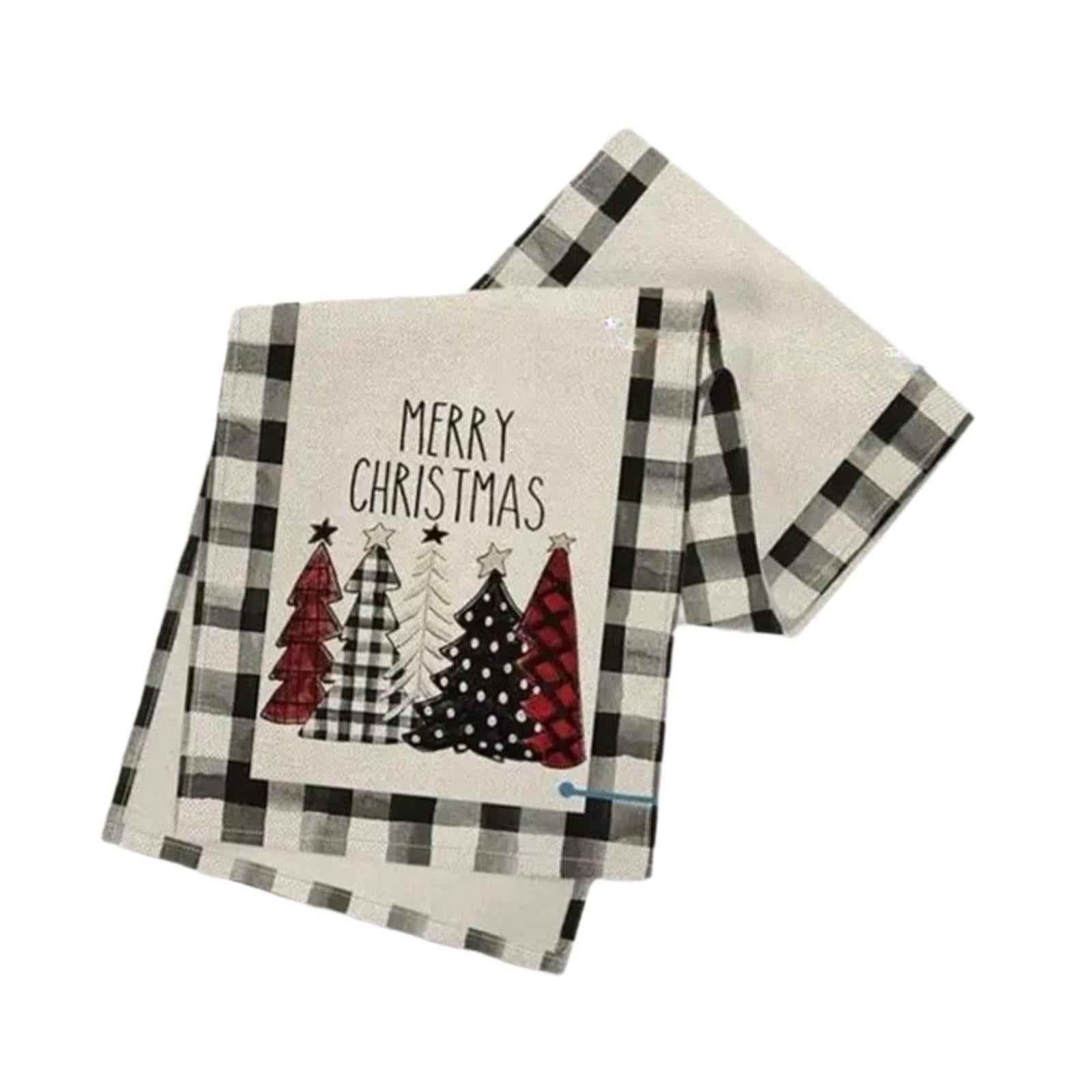 Halloween Table Runner 71 inch Long Rectangular Table Cover Xmas Table Cloth Xmas Trees Pattern
