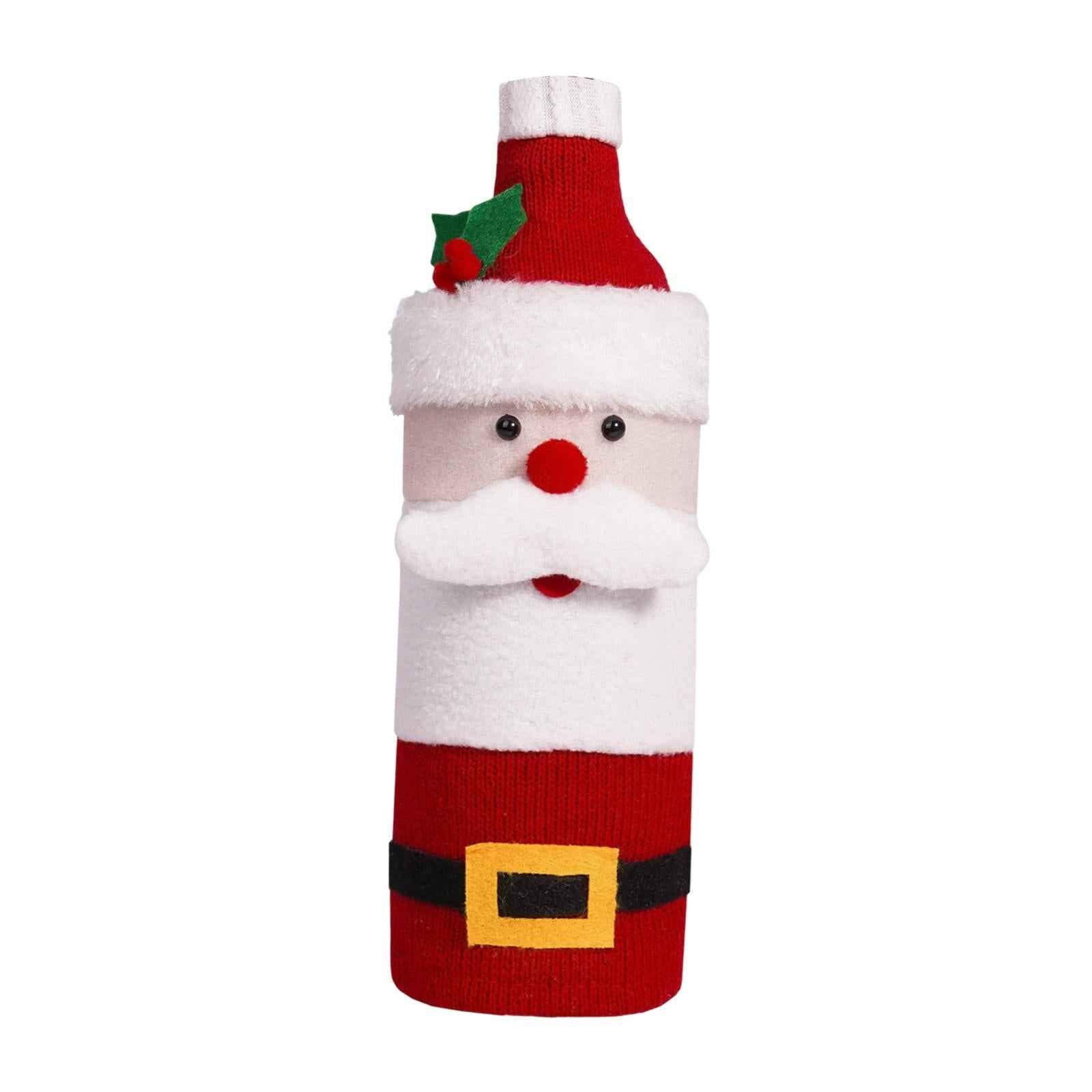 Christmas Wine Bottle Cover Tableware Dining Table Decor Xmas Bottle Clothes Santa Claus