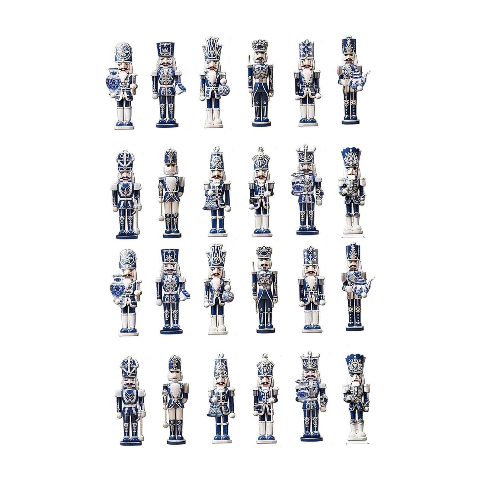 24x Christmas Nutcracker Ornaments Decor Sturdy for Living Room