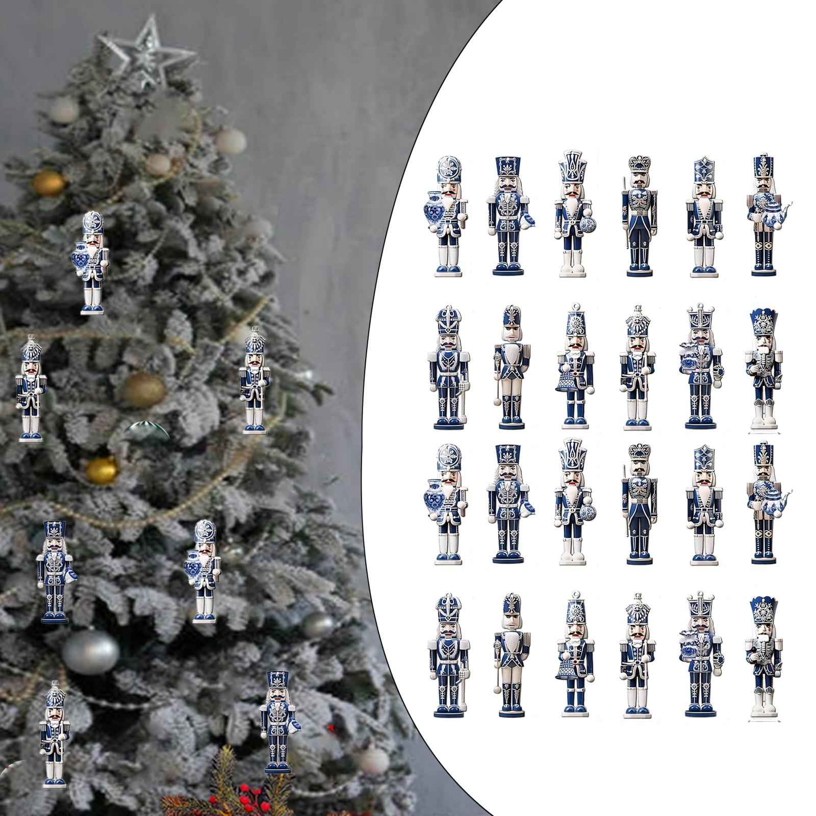 24x Christmas Nutcracker Ornaments Decor Sturdy for Living Room