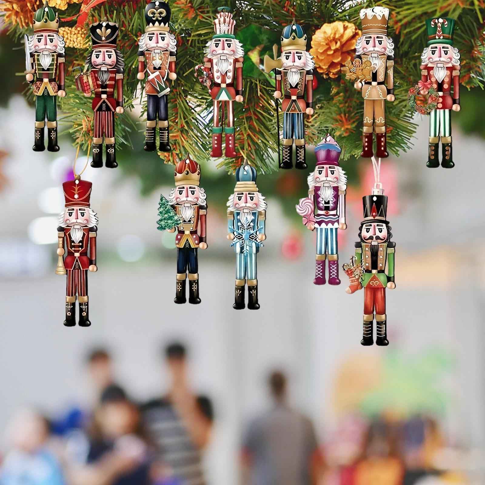 12x Nutcracker Figurines Christmas Decor Home Decor for Birthday Living Room