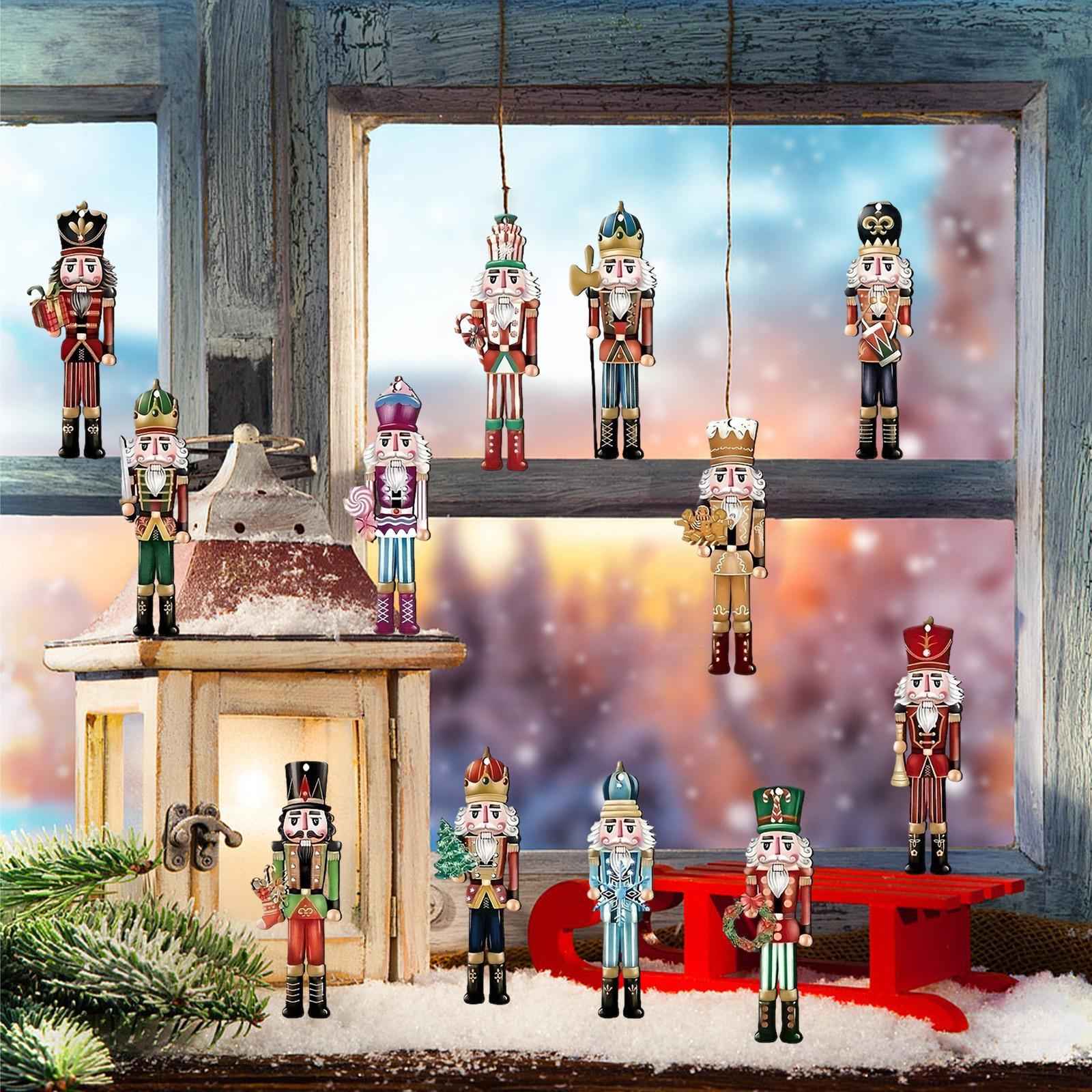12x Nutcracker Figurines Christmas Decor Home Decor for Birthday Living Room