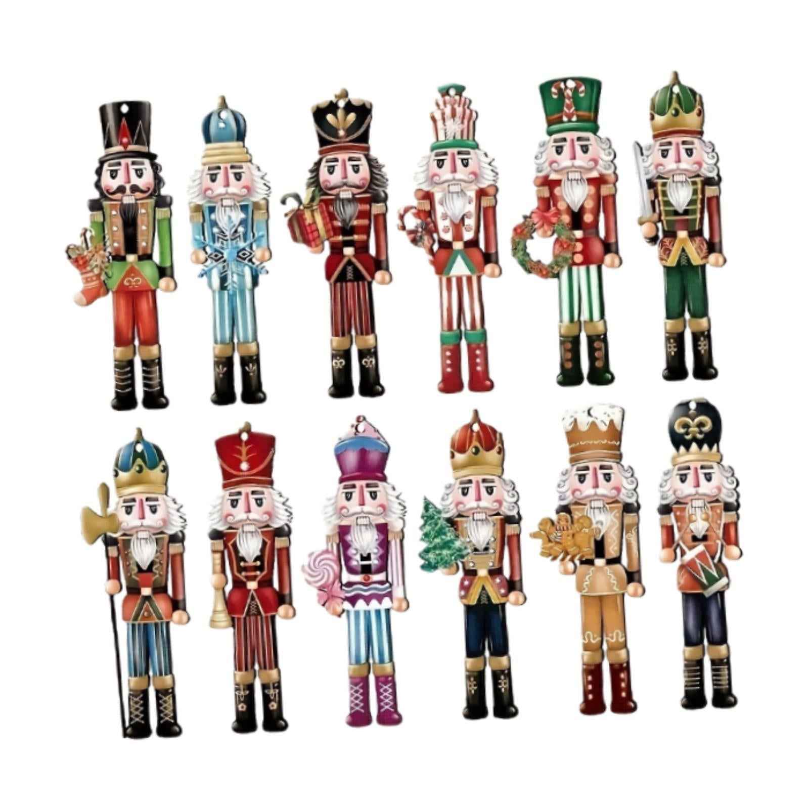12x Nutcracker Figurines Christmas Decor Home Decor for Birthday Living Room