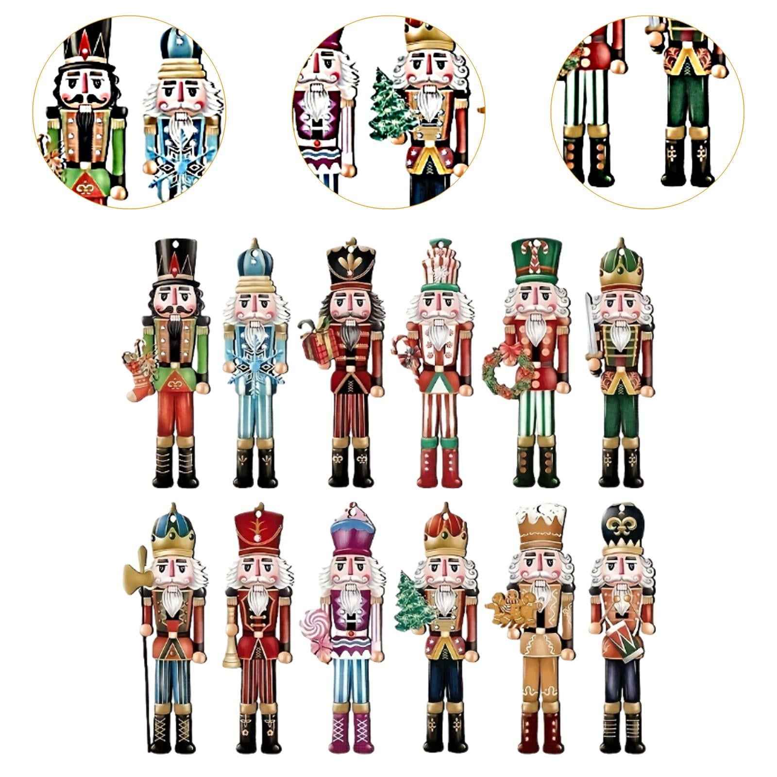 12x Nutcracker Figurines Christmas Decor Home Decor for Birthday Living Room