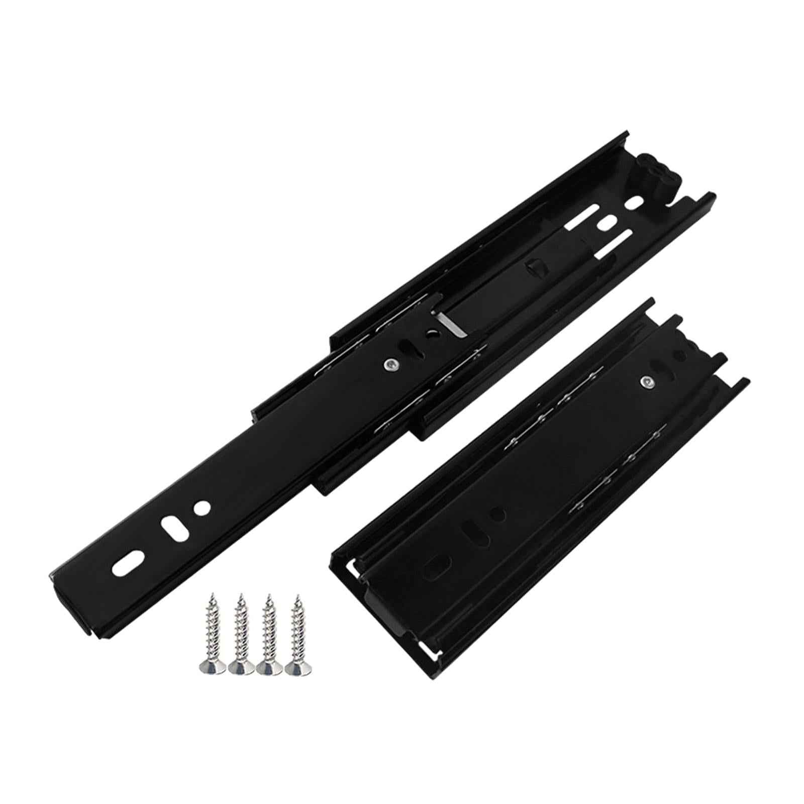 Cabinet Drawer Slides Replacement Rails Tracks for Furniture Dresser Bedroom Length 6 inch Black