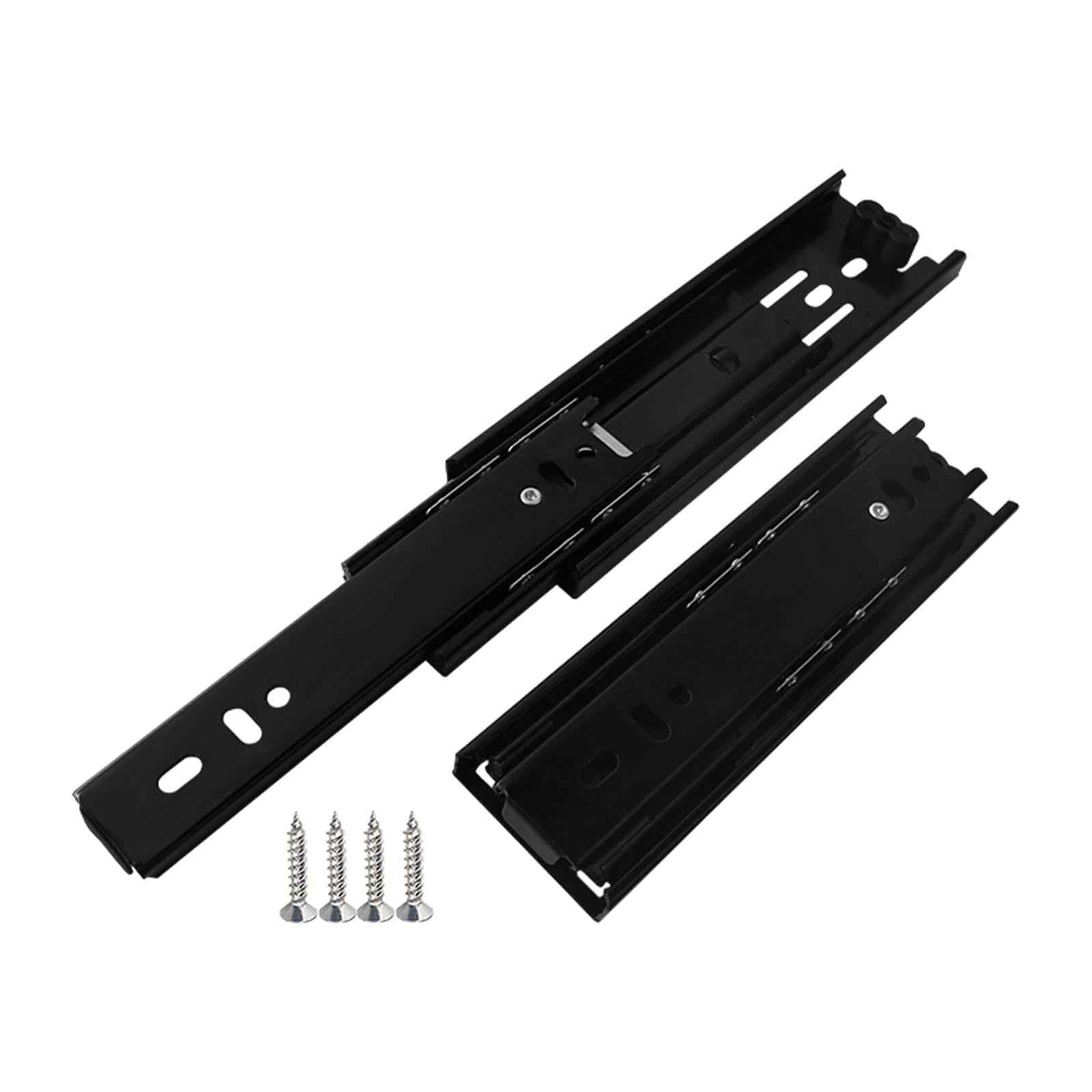 Cabinet Drawer Slides Replacement Rails Tracks for Furniture Dresser Bedroom Length 6 inch Black