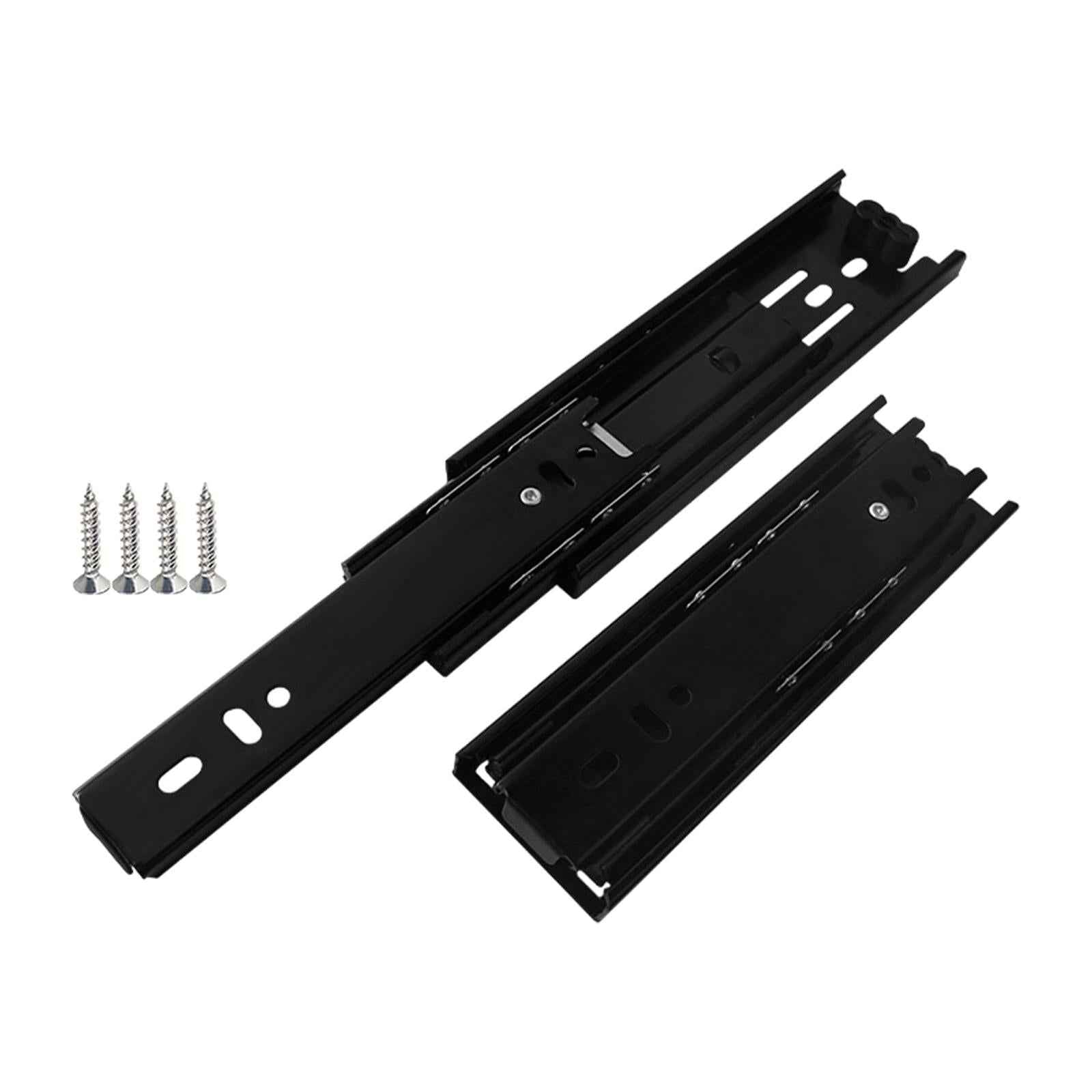 Cabinet Drawer Slides Replacement Rails Tracks for Furniture Dresser Bedroom Length 6 inch Black