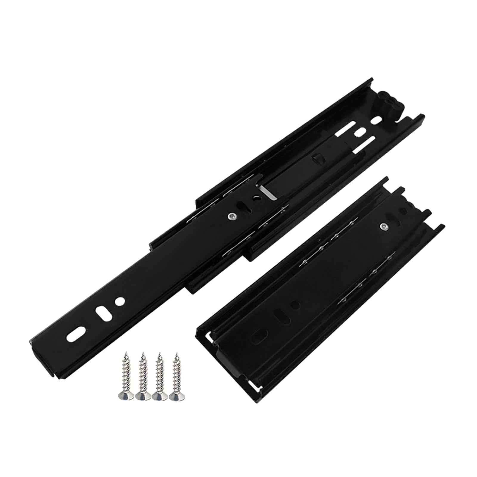 Cabinet Drawer Slides Replacement Rails Tracks for Furniture Dresser Bedroom Length 6 inch Black