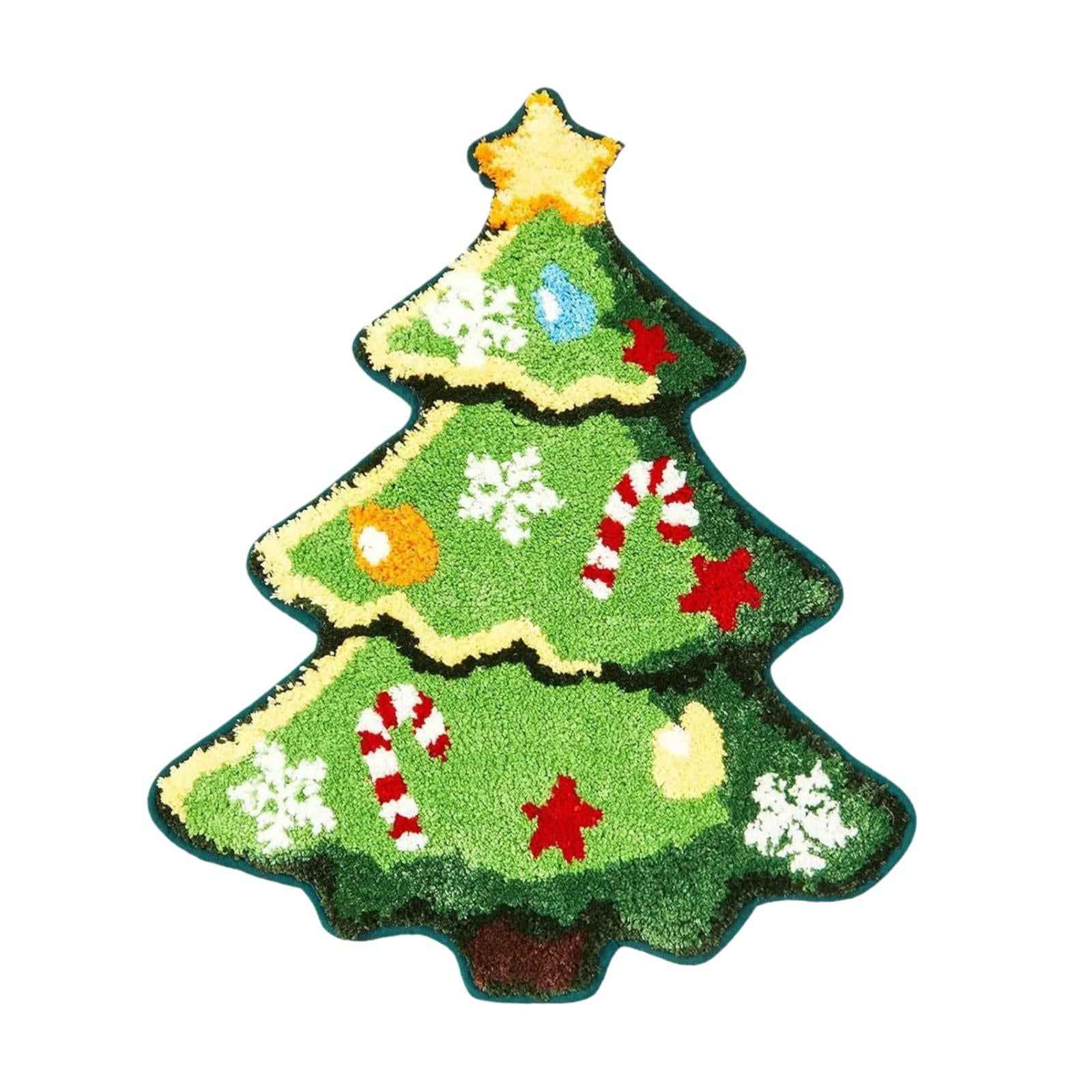 Christmas Rug Professional Nordic Gifts Decorations Comfortable Bathroom Rug with Star