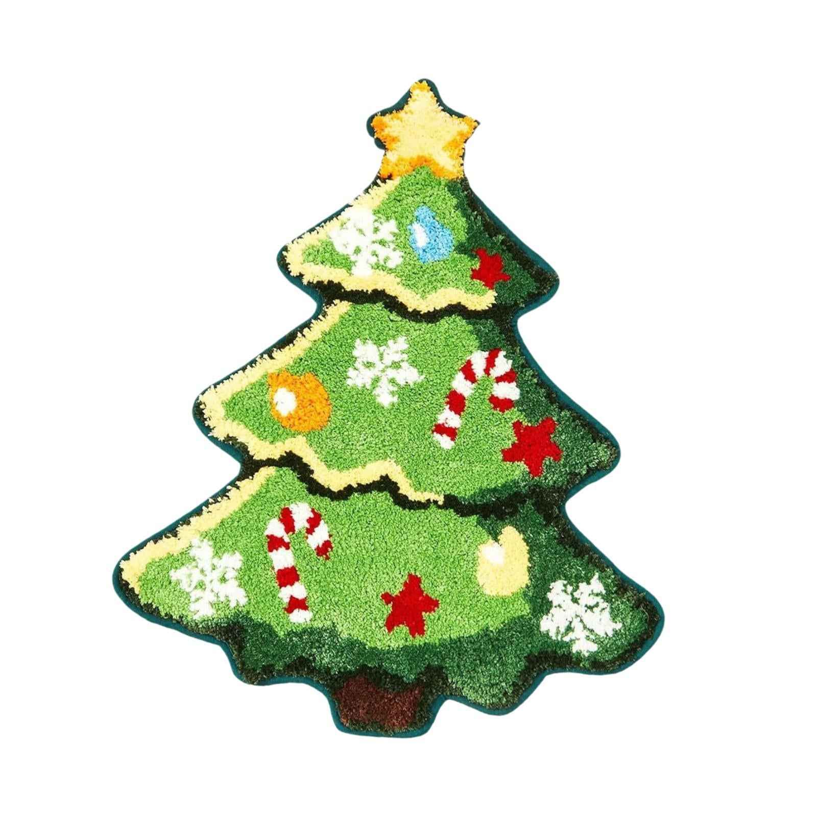 Christmas Rug Professional Nordic Gifts Decorations Comfortable Bathroom Rug with Star