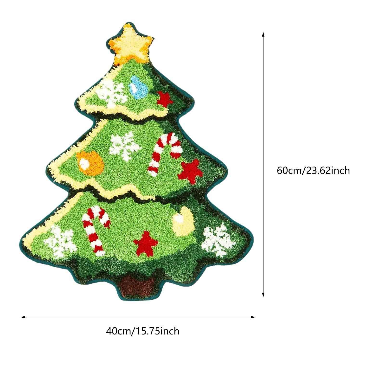Christmas Rug Professional Nordic Gifts Decorations Comfortable Bathroom Rug with Star
