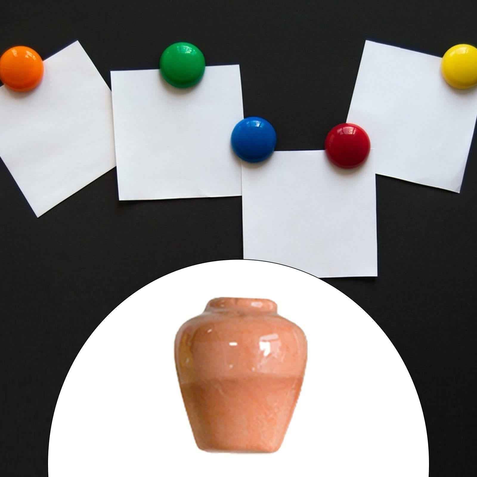 Vase Fridge Magnets Cute Decorative Diorama Ornament for Cabinet Door Layout Red