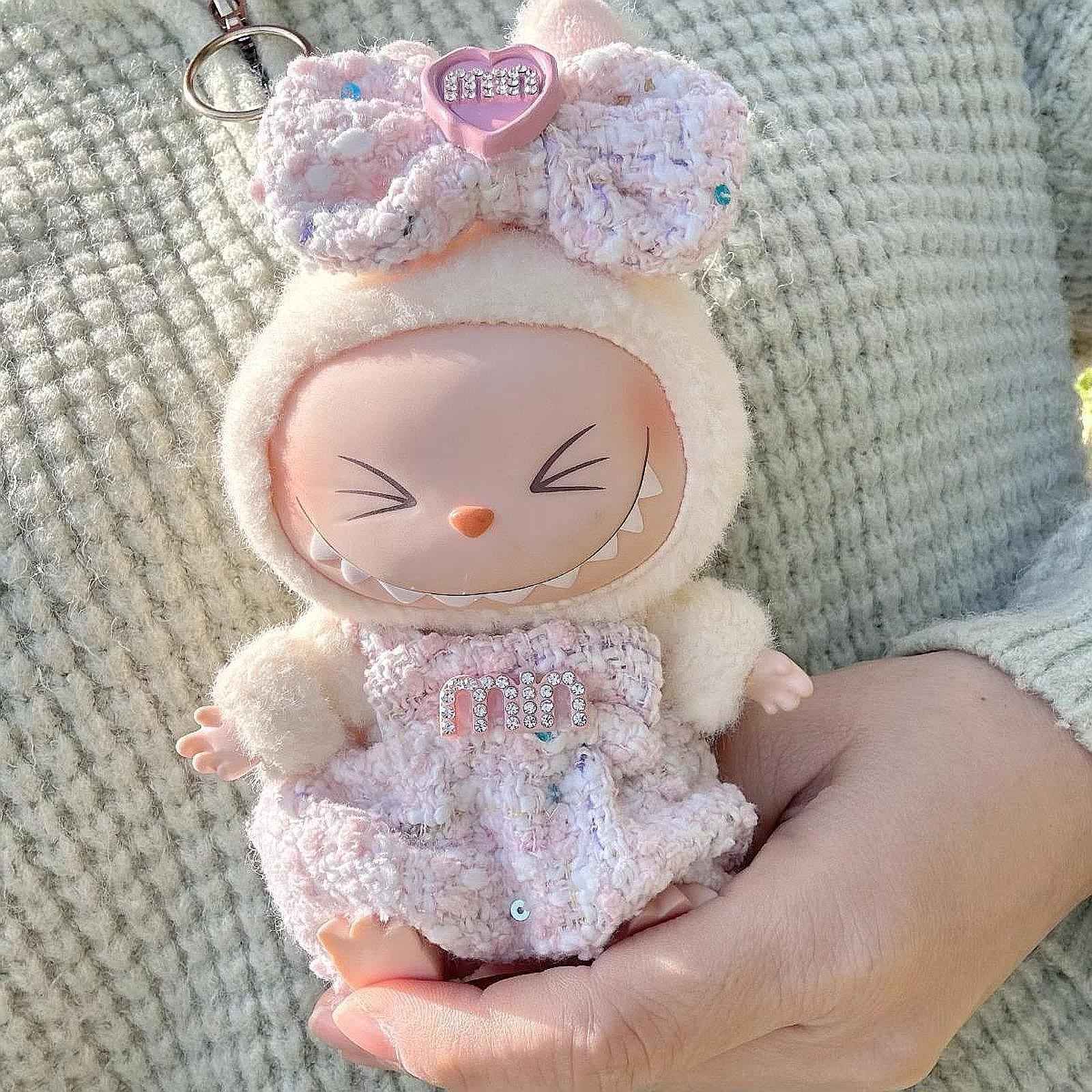 Doll Clothesmini Plush Doll Clothes Party with Bowknot for 15 cm 17 cm Dolls Style A