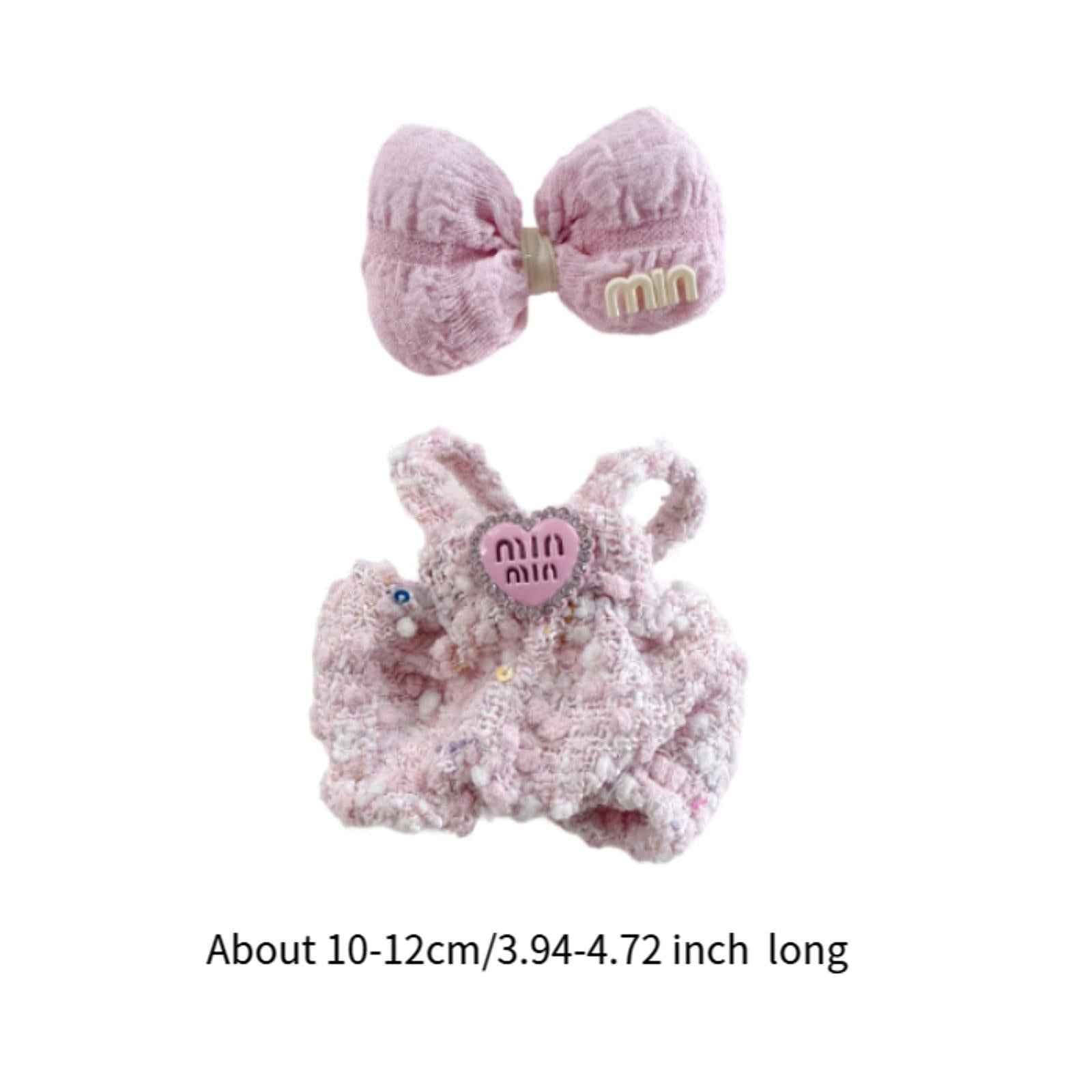 Doll Clothesmini Plush Doll Clothes Party with Bowknot for 15 cm 17 cm Dolls Style B