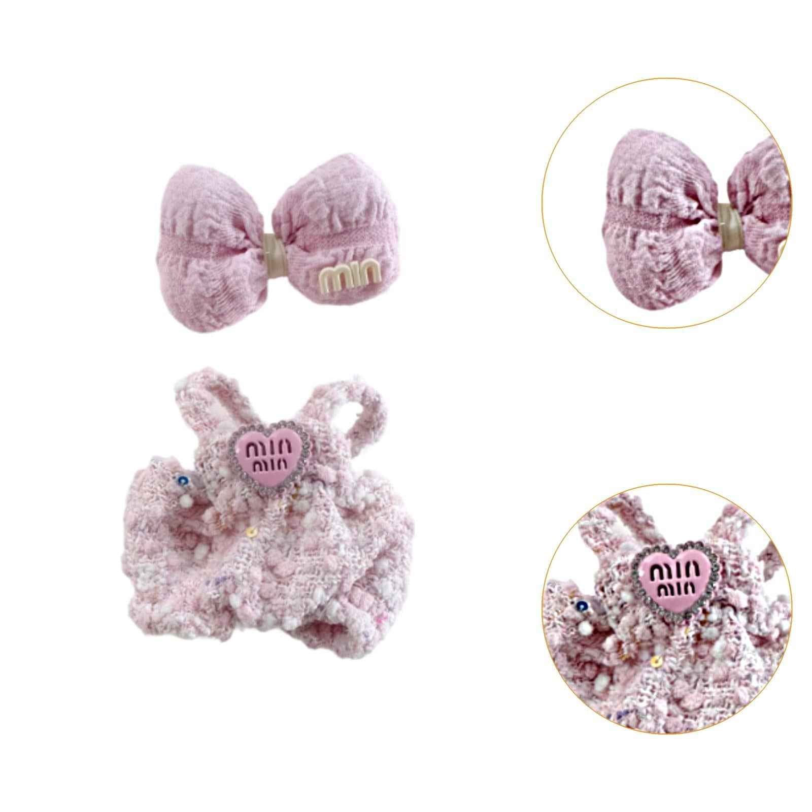 Doll Clothesmini Plush Doll Clothes Party with Bowknot for 15 cm 17 cm Dolls Style B