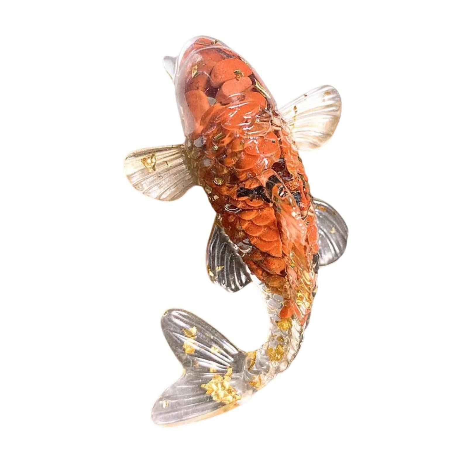 2.3inch Glass Koi Fish Statue Car Ornament for Wedding Decor Multifunctional Style B