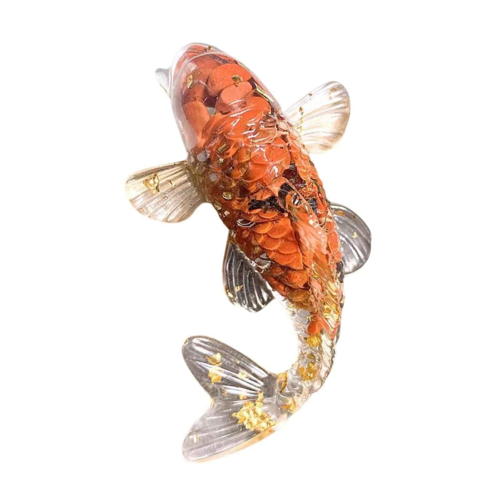2.3inch Glass Koi Fish Statue Car Ornament for Wedding Decor Multifunctional Style B