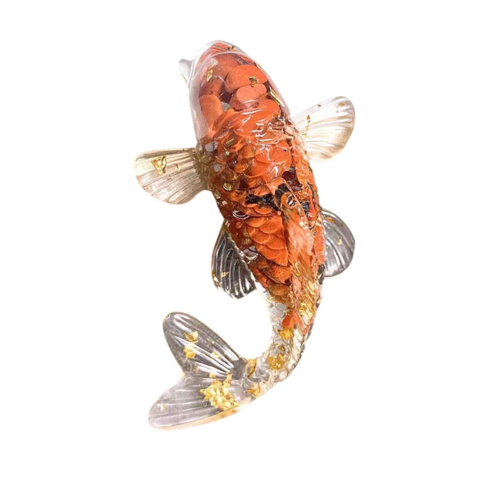 2.3inch Glass Koi Fish Statue Car Ornament for Wedding Decor Multifunctional Style B