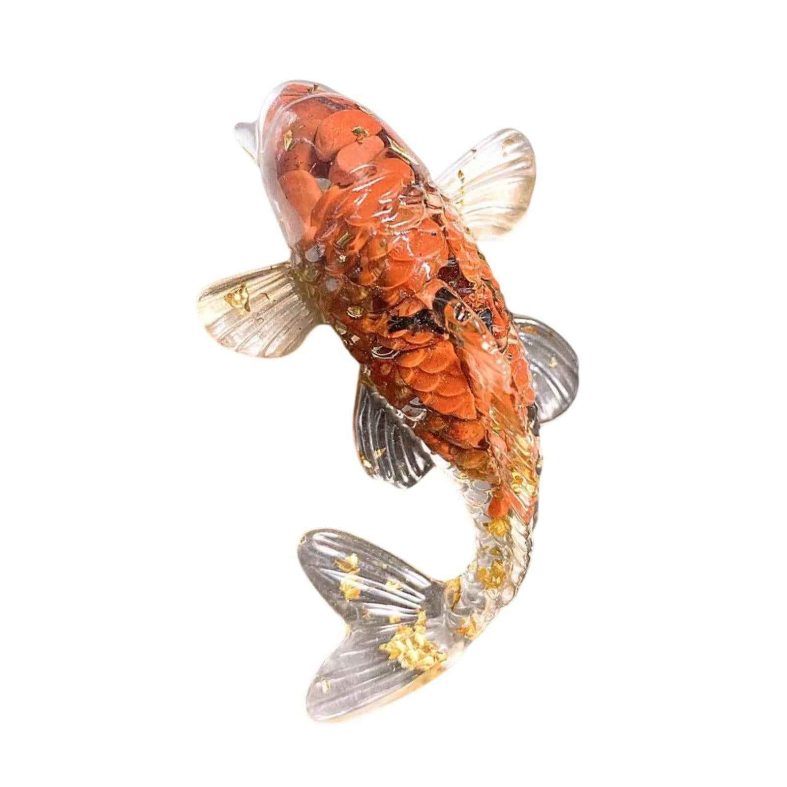 2.3inch Glass Koi Fish Statue Car Ornament for Wedding Decor Multifunctional Style B