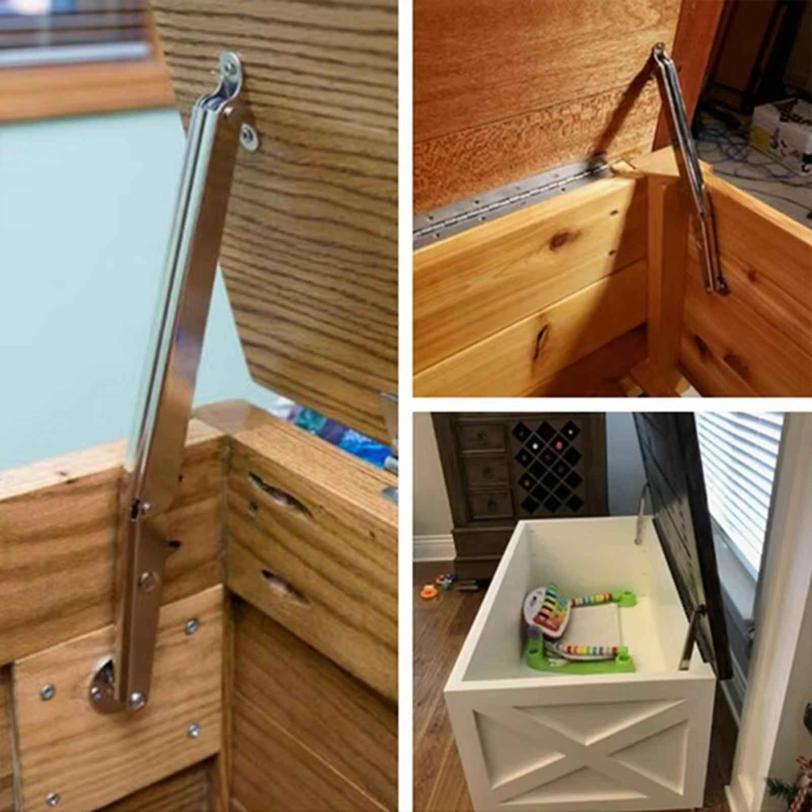 Lid Support Hinge Adjustable Stopping Slow Lowering for Tatami Furniture Bed 150N