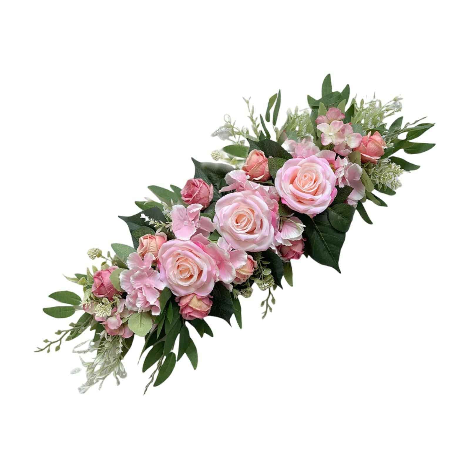 Artificial Wedding Arch Flower Gifts for Bridal Shower Wall Wedding Ceremony Dark Pink