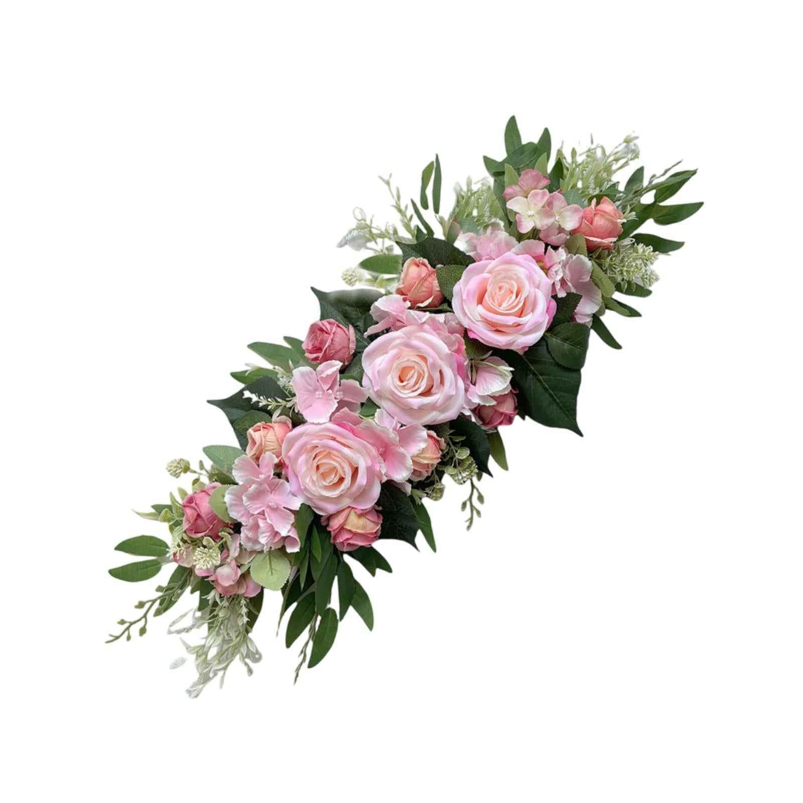 Artificial Wedding Arch Flower Gifts for Bridal Shower Wall Wedding Ceremony Dark Pink