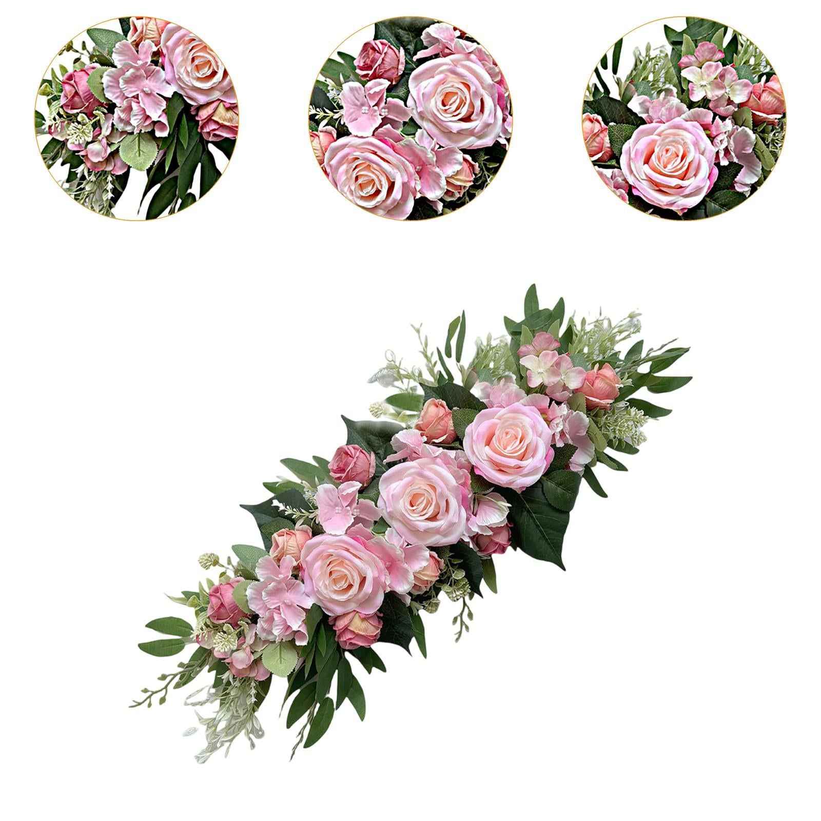 Artificial Wedding Arch Flower Gifts for Bridal Shower Wall Wedding Ceremony Dark Pink