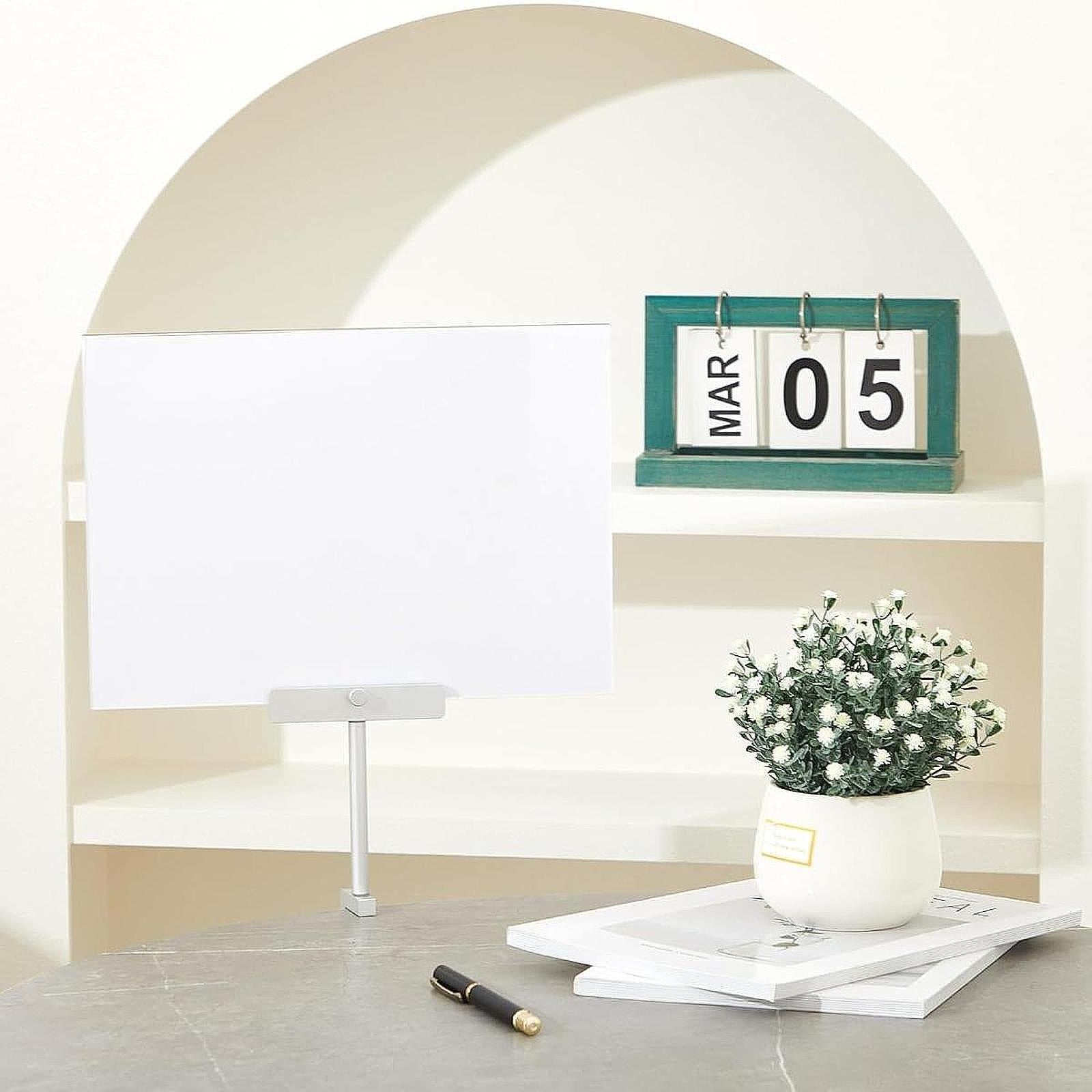 Sign Holder Clamp Reused Rotatable for Supermarket Clothing Store Exhibition Silver