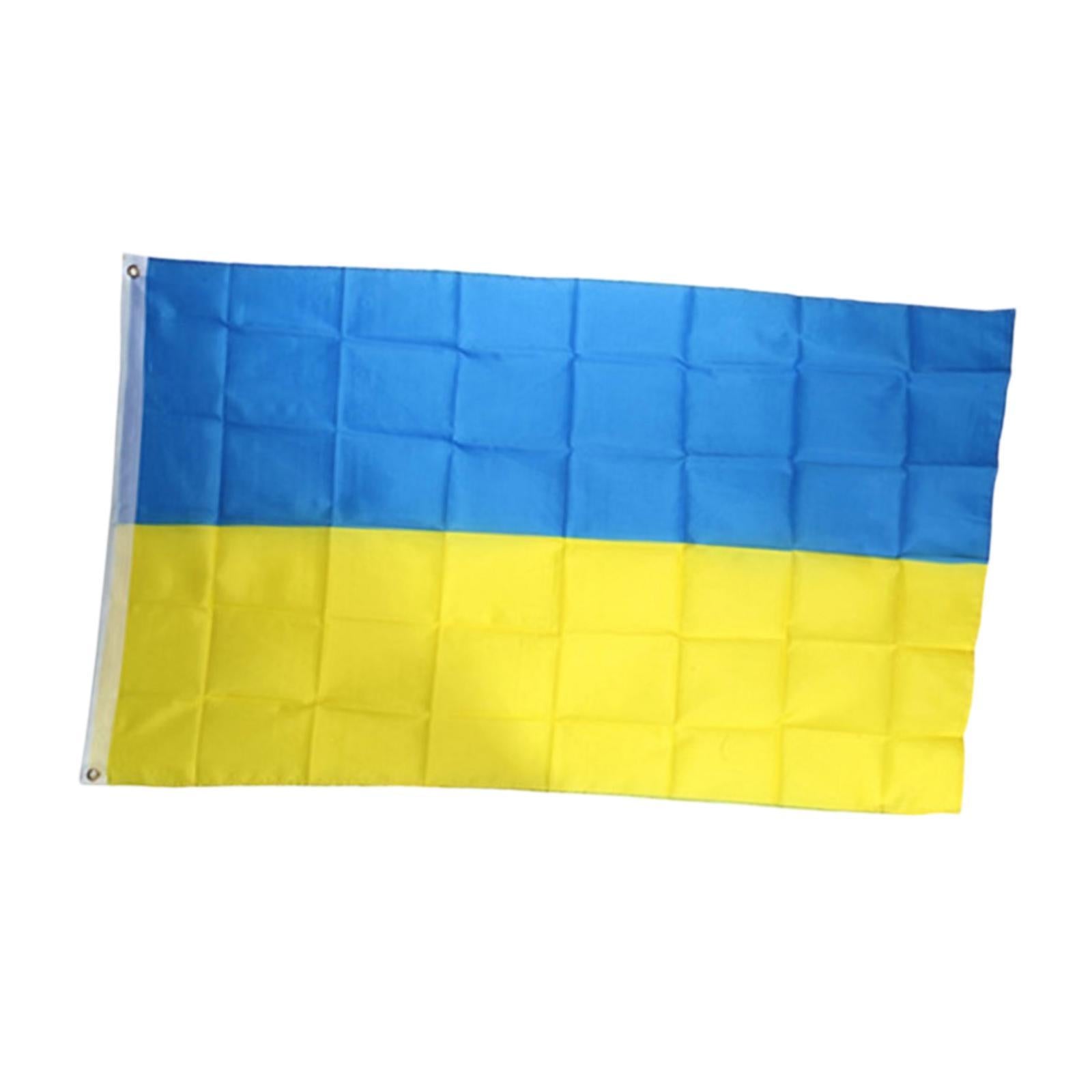Ukraine Flag Lightweight Yellow and Blue Color Polyester Holiday Celebration