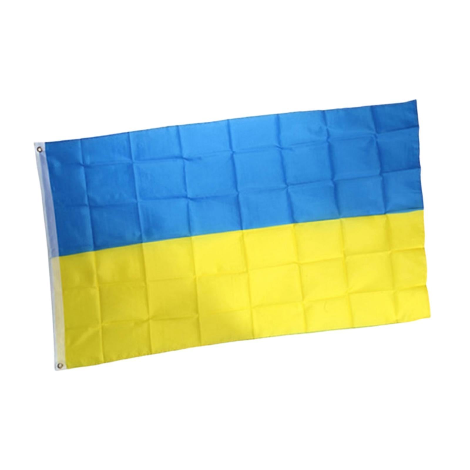 Ukraine Flag Lightweight Yellow and Blue Color Polyester Holiday Celebration