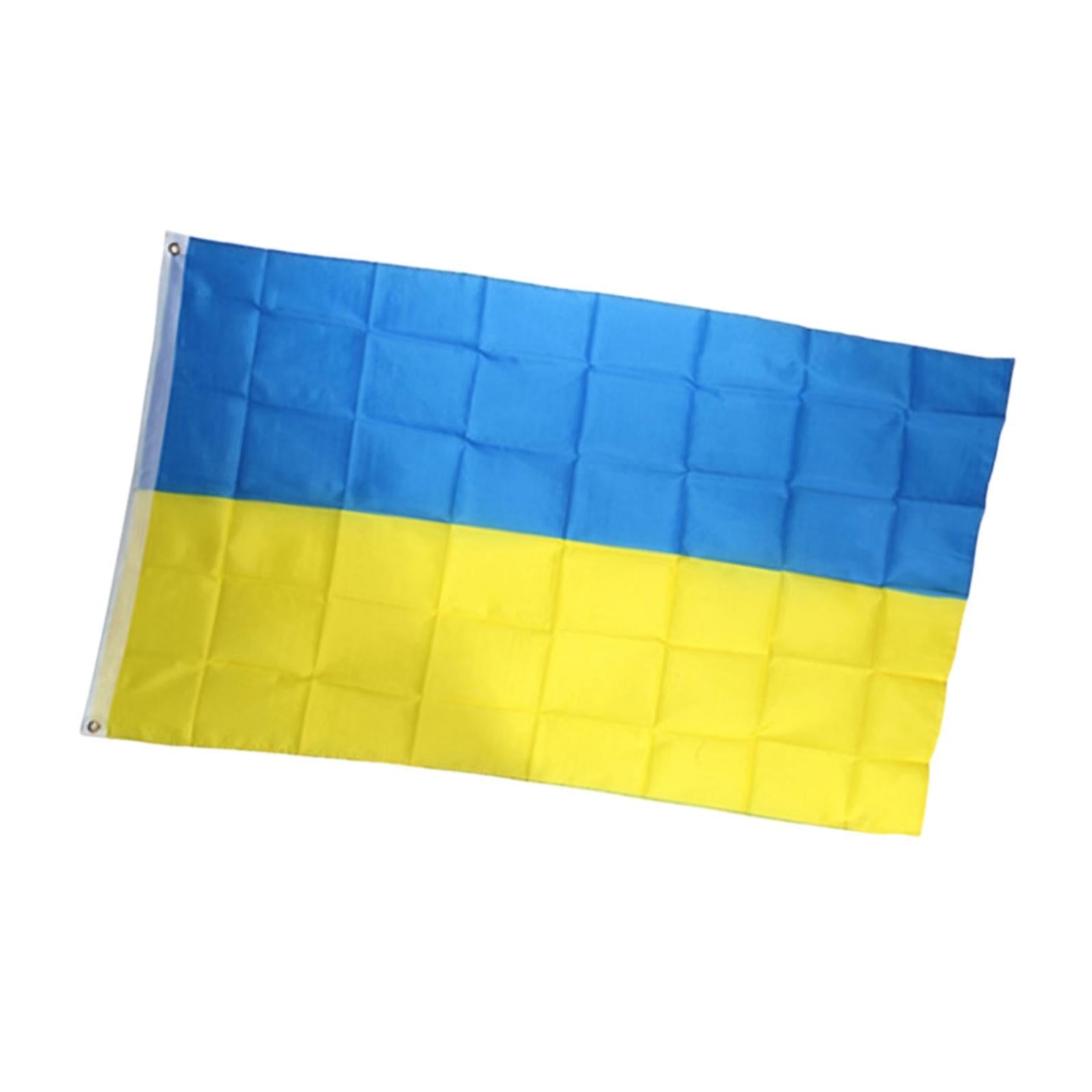 Ukraine Flag Lightweight Yellow and Blue Color Polyester Holiday Celebration