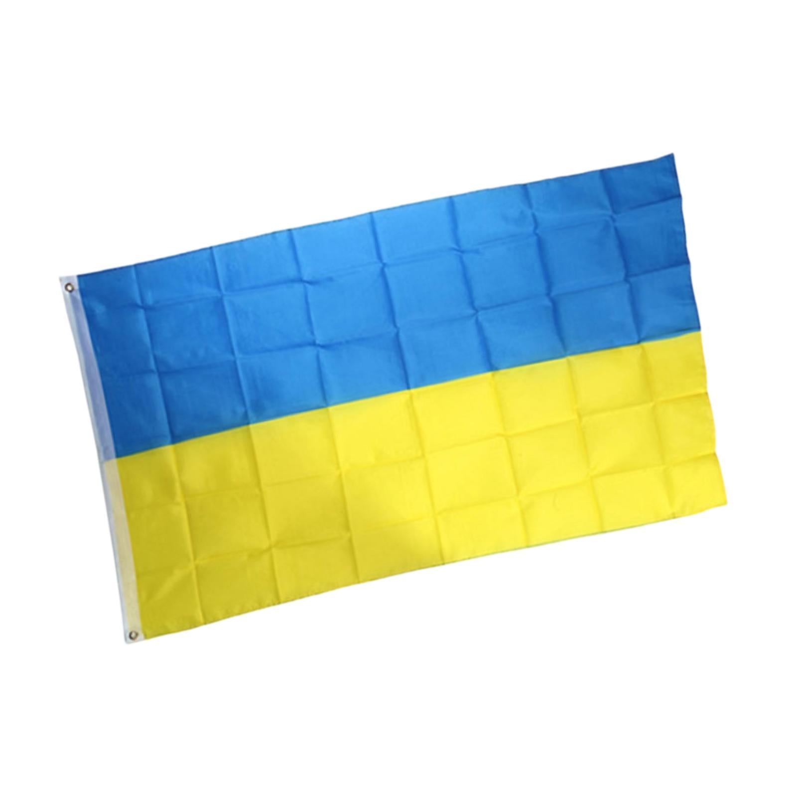 Ukraine Flag Lightweight Yellow and Blue Color Polyester Holiday Celebration