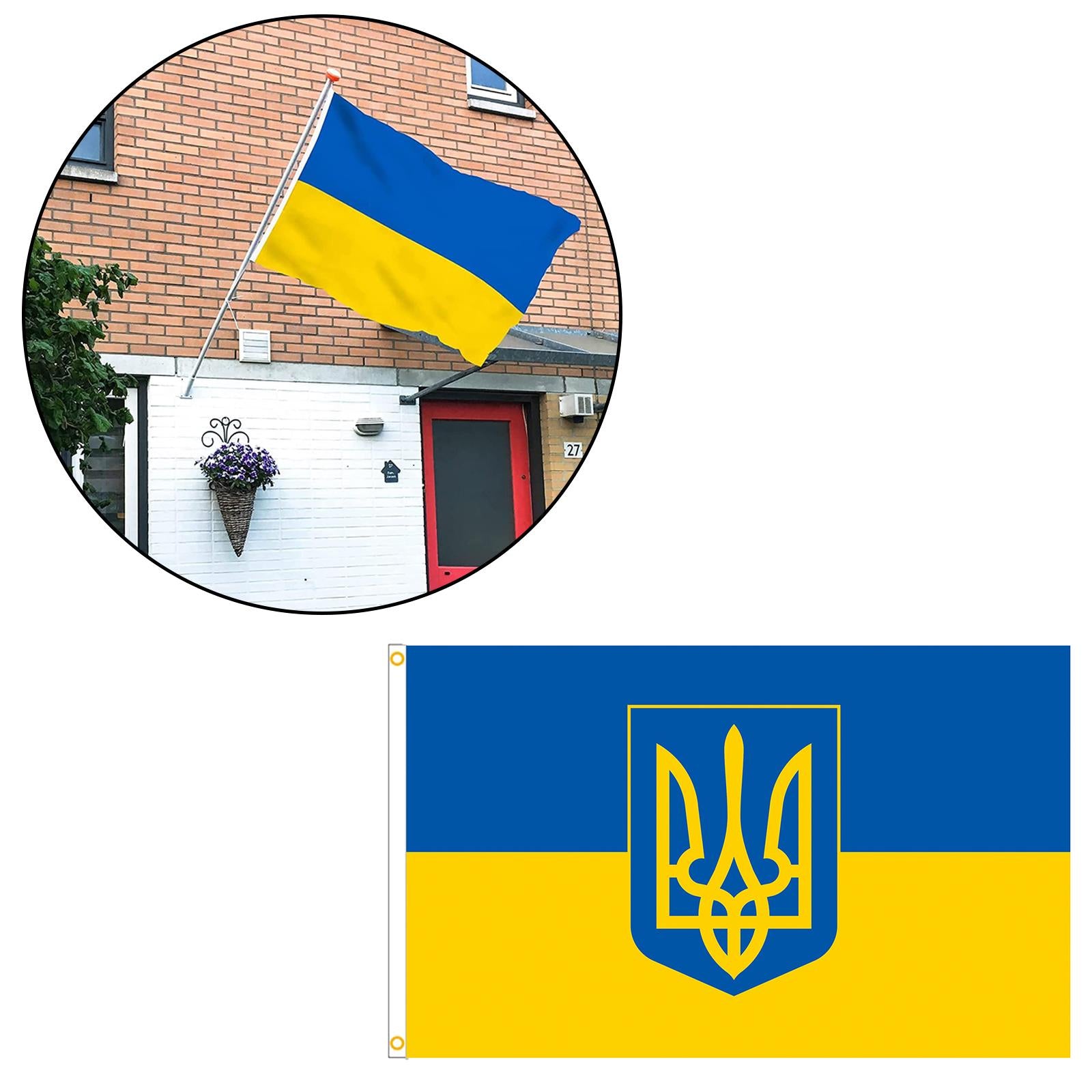 90cmx150cm Ukraine Flag Lightweight for Garden Home Decor Outdoor Decoration
