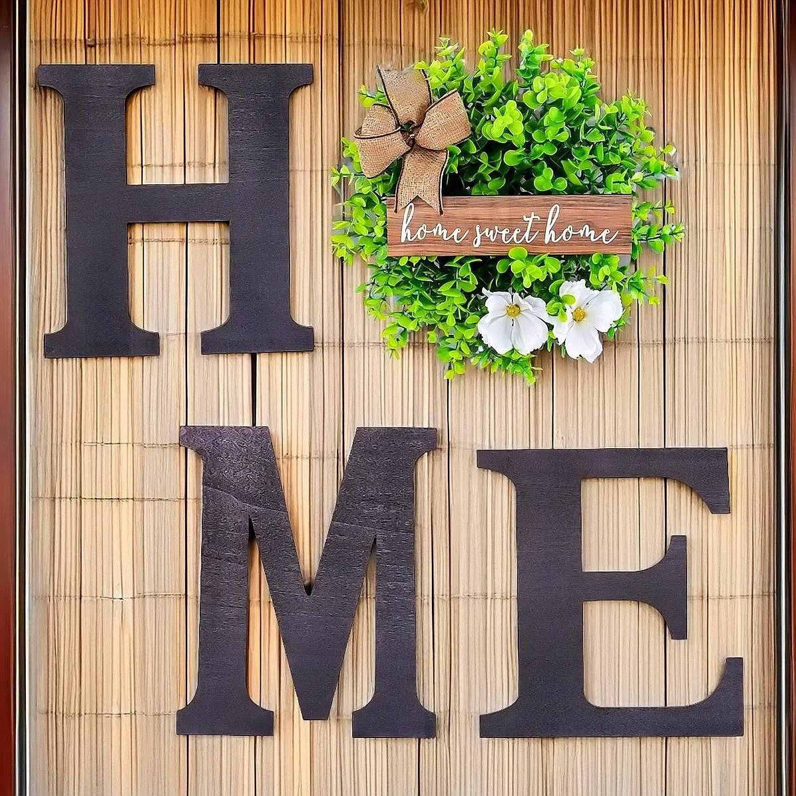 Wooden Home Letters Sign Wall Decor Wall Art for Entryway Indoor Living Room