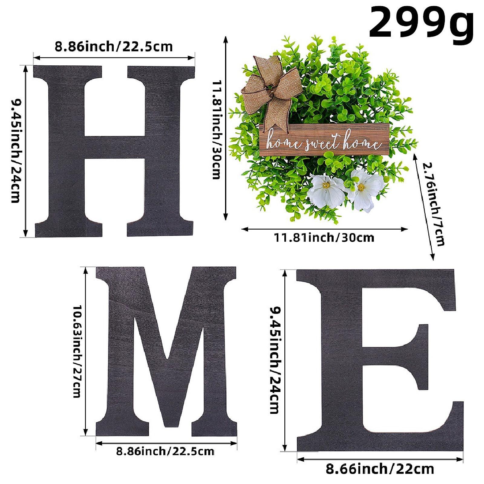 Wooden Home Letters Sign Wall Decor Wall Art for Entryway Indoor Living Room