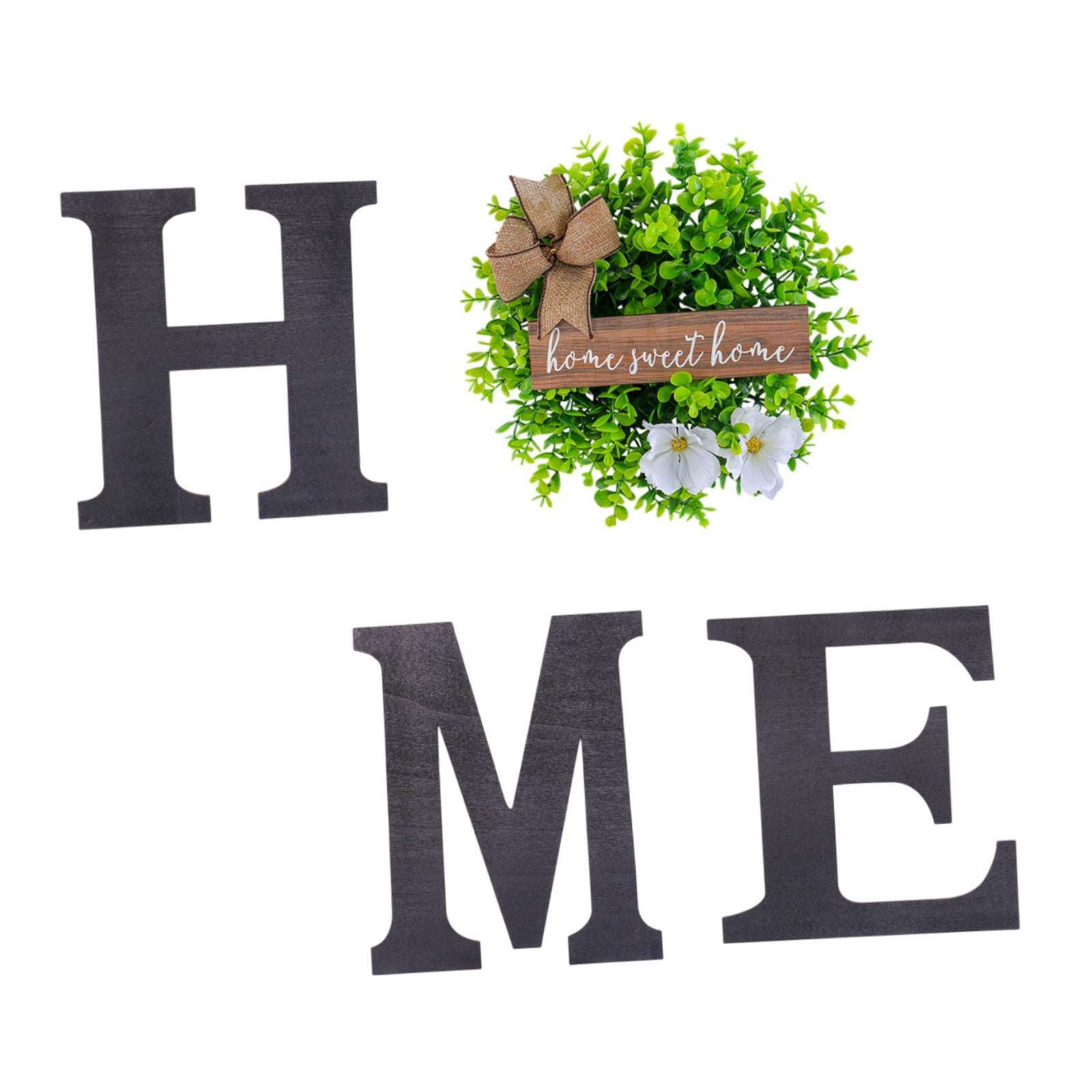 Wooden Home Letters Sign Wall Decor Wall Art for Entryway Indoor Living Room