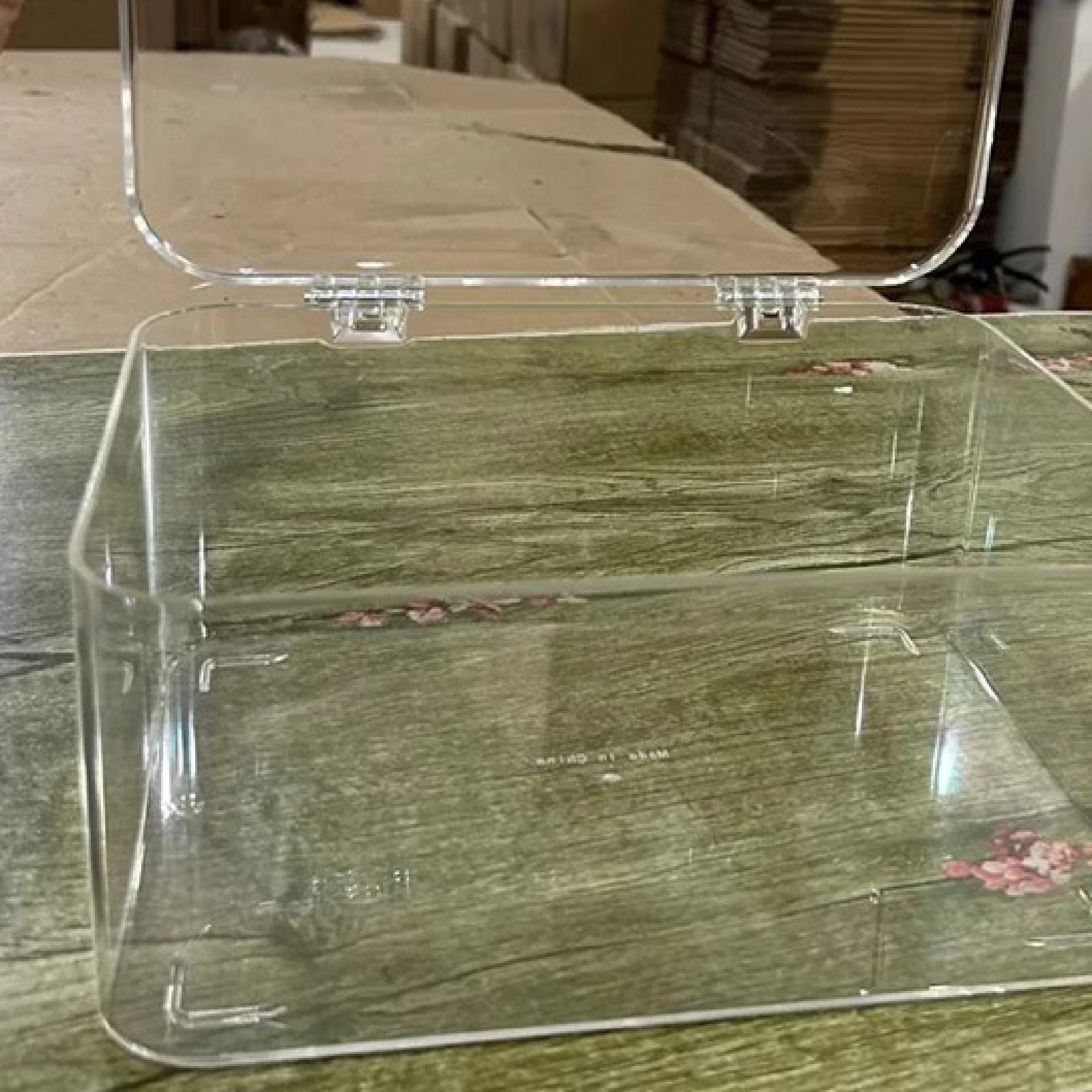 Desk Organizer Organization Stationery Storage Box for Bedroom Vanity Office Clear